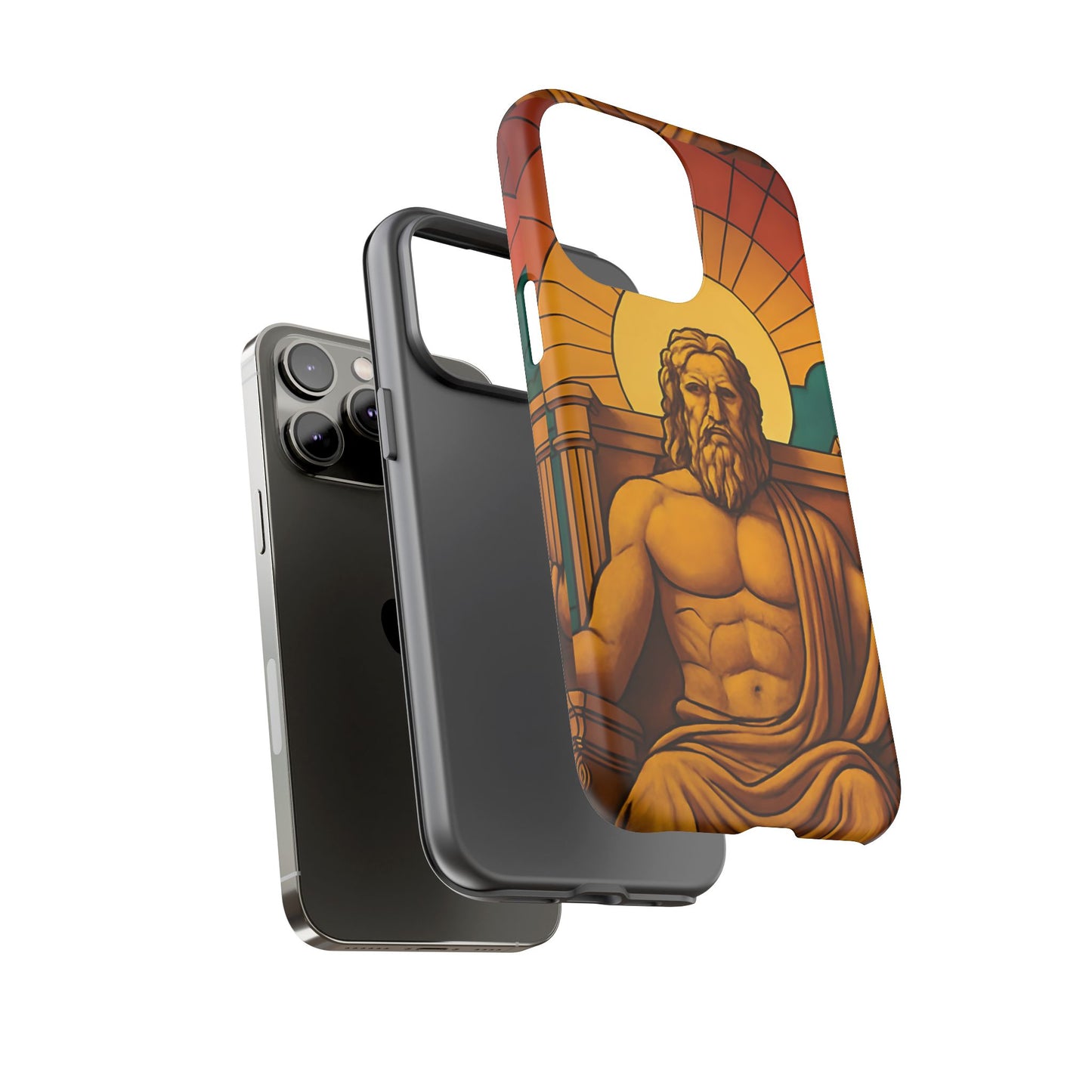Olympia Zeus Statue Tough Phone Case - Classic Greek Art Design, Historic World Wonder Aesthetic, Compatible with iPhone, Galaxy, and Google