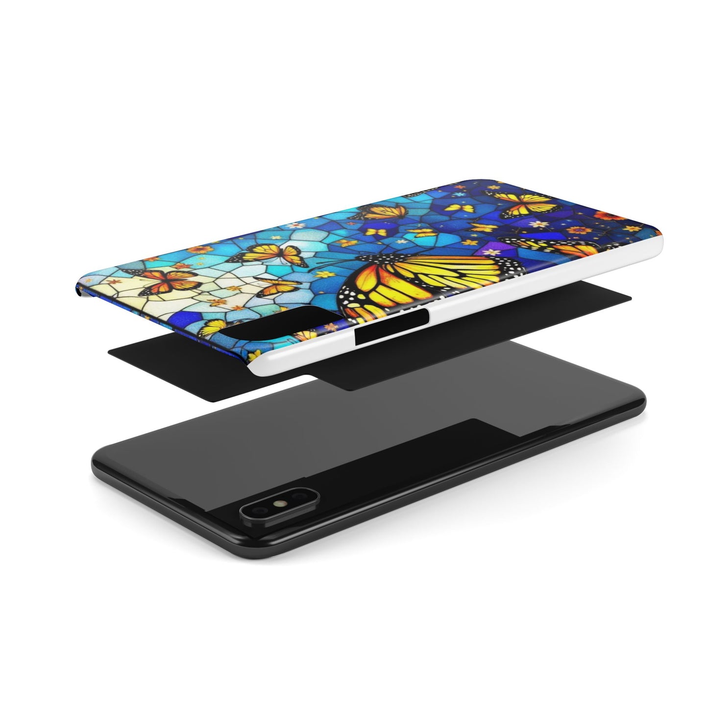 Butterfly Garden Slim Phone Case - Colorful Floral Design, Gift for Nature Lovers, Birthday Surprise, Eco-Friendly, Summer Vibes