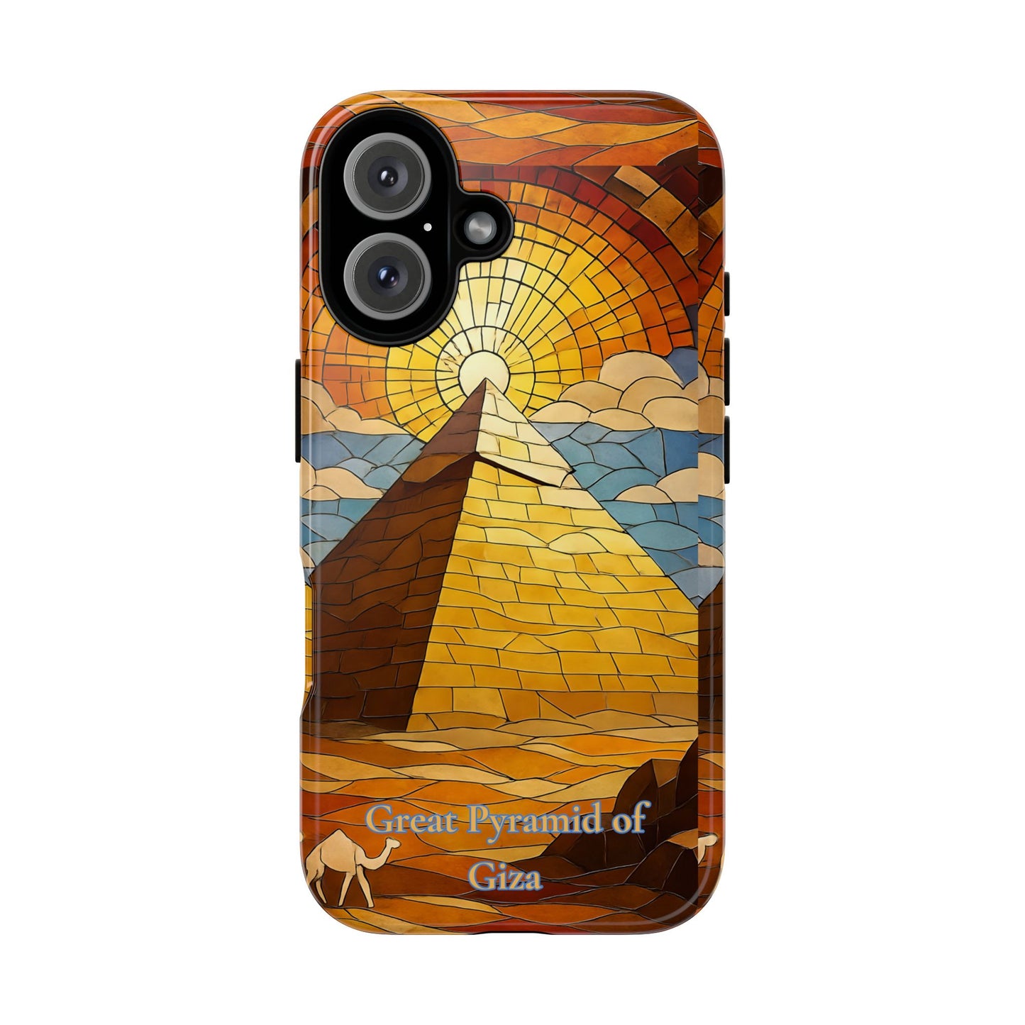 Great Pyramid of Giza Tough Phone Case - Ancient Egypt Aesthetic, World Wonder Art Design, Compatible with iPhone, Galaxy, and Google Phones
