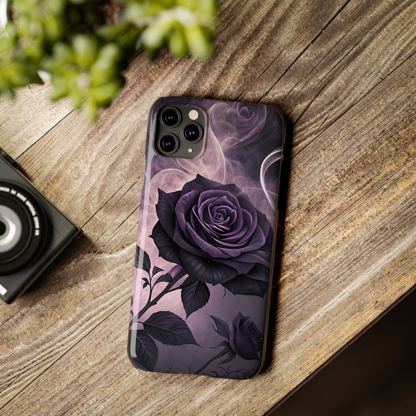 Elegant Purple Rose Phone Cases, Stylish Slim Cases for Flower Lovers, Floral Accessories, Birthday Gifts, Unique Phone Covers
