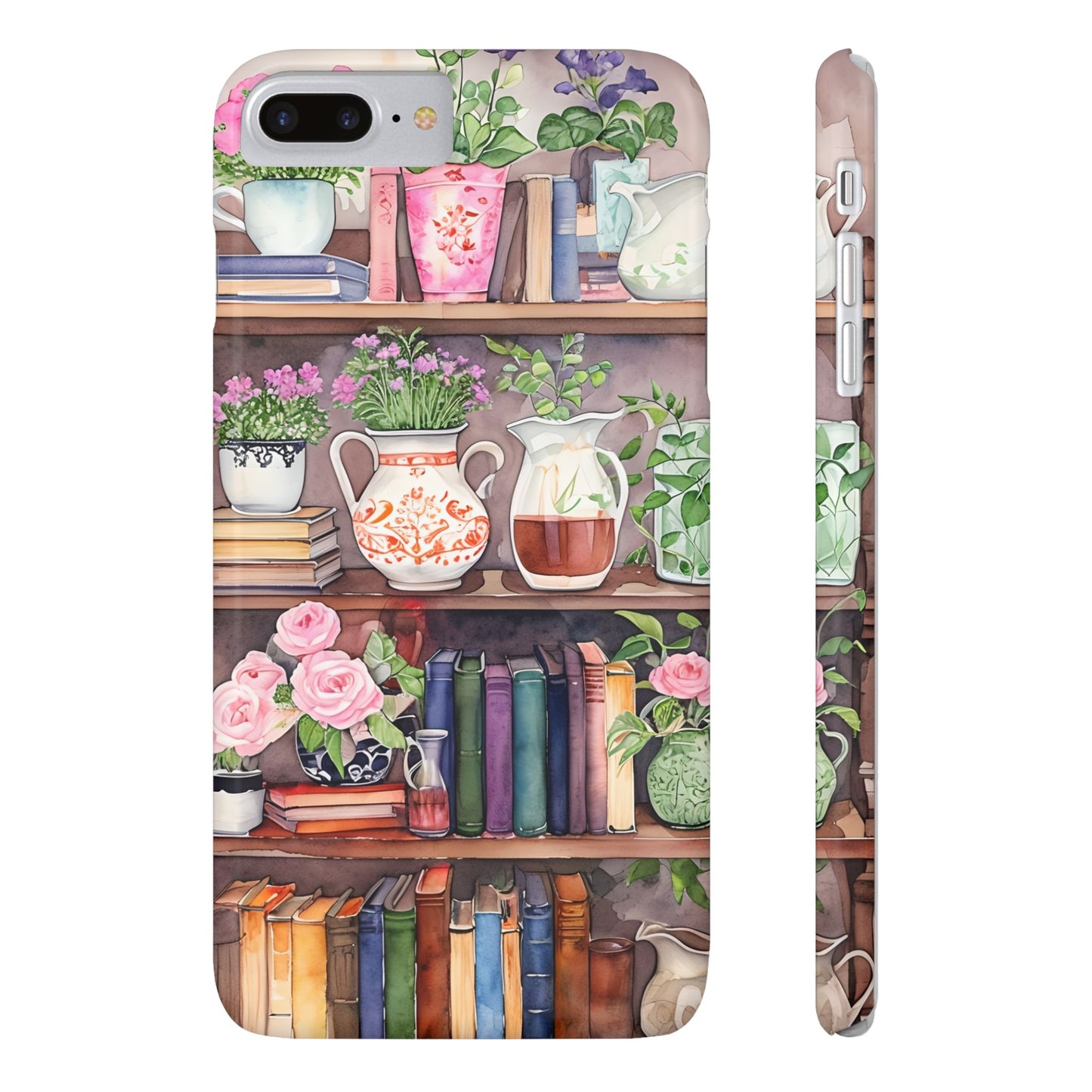 Charming Floral Phone Cases, Botanical Slim Cases, Book Lover Gifts, Cozy Home Aesthetic, Cute Phone Accessories, Nature-Inspired Designs