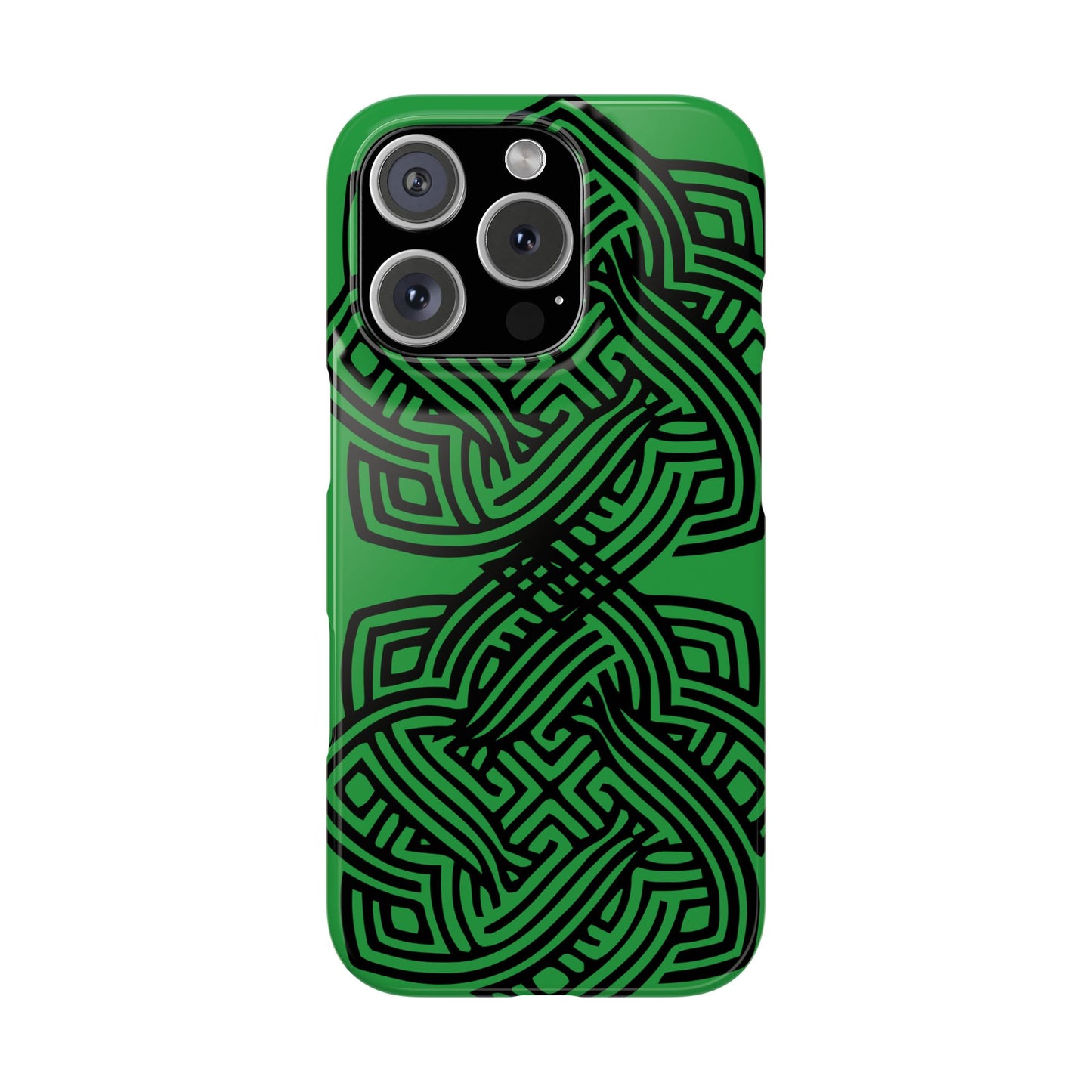 Celtic Knot Slim Phone Case, St. Patrick Design Phone Cover Compatible with iPhone 17, 16, 15, 14, 13, 12, 11