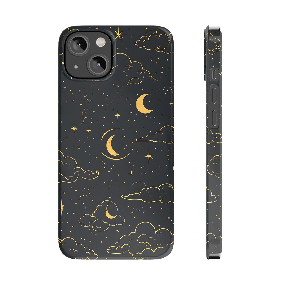 Celestial Slim Phone Case, Starry Night Design, Compatible with iPhone 17, 16, 15, 14, 13, 12, 11