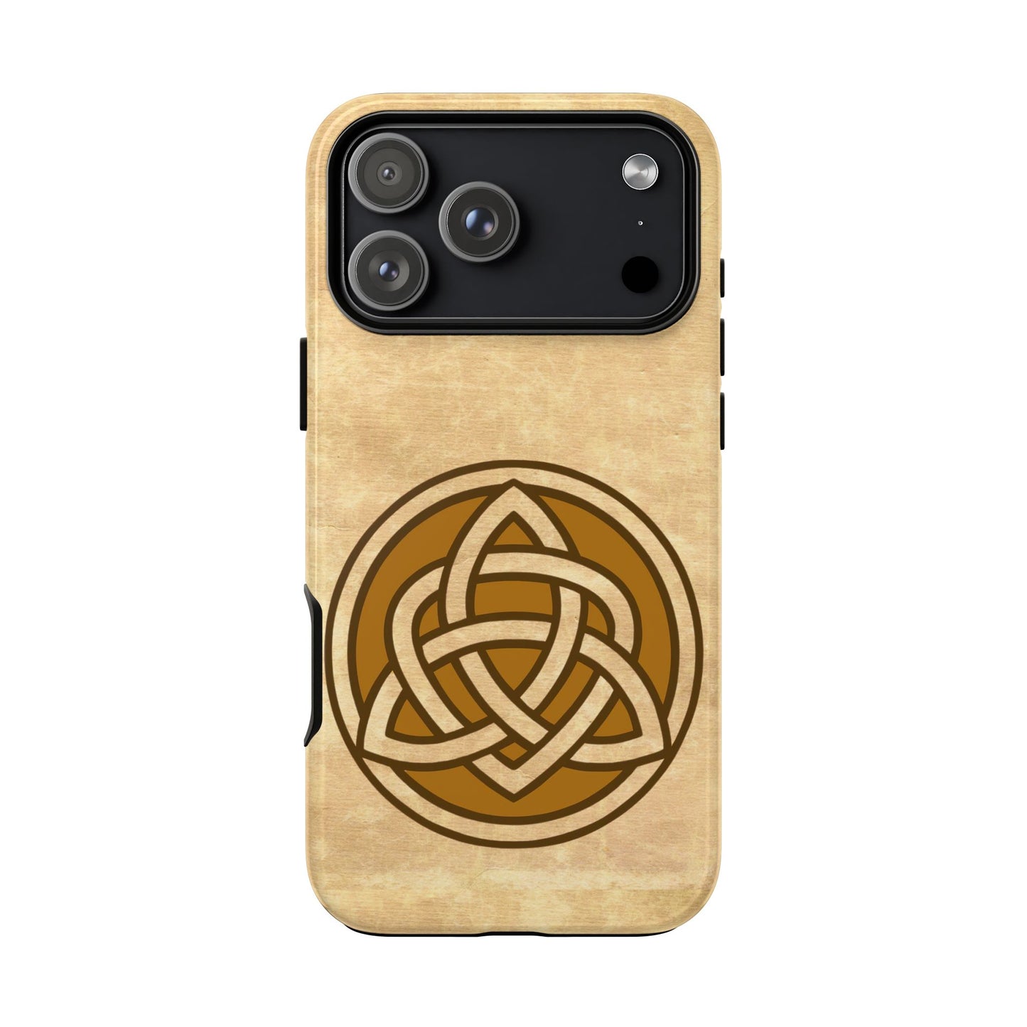 Celtic Shield Knot Manuscript Tough Phone Case Irish Medieval Symbol Compatible with iPhone 17 16 15 14 13 12 11 Pro Max Galaxy Pixel