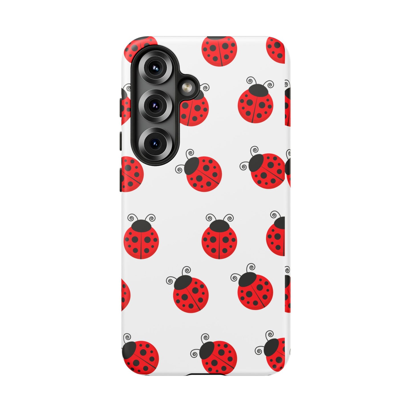 Ladybug Tough Phone Case - Cute Insect Aesthetic, Nature-Inspired Pattern Art, Compatible with iPhone, Galaxy, and Google Phones