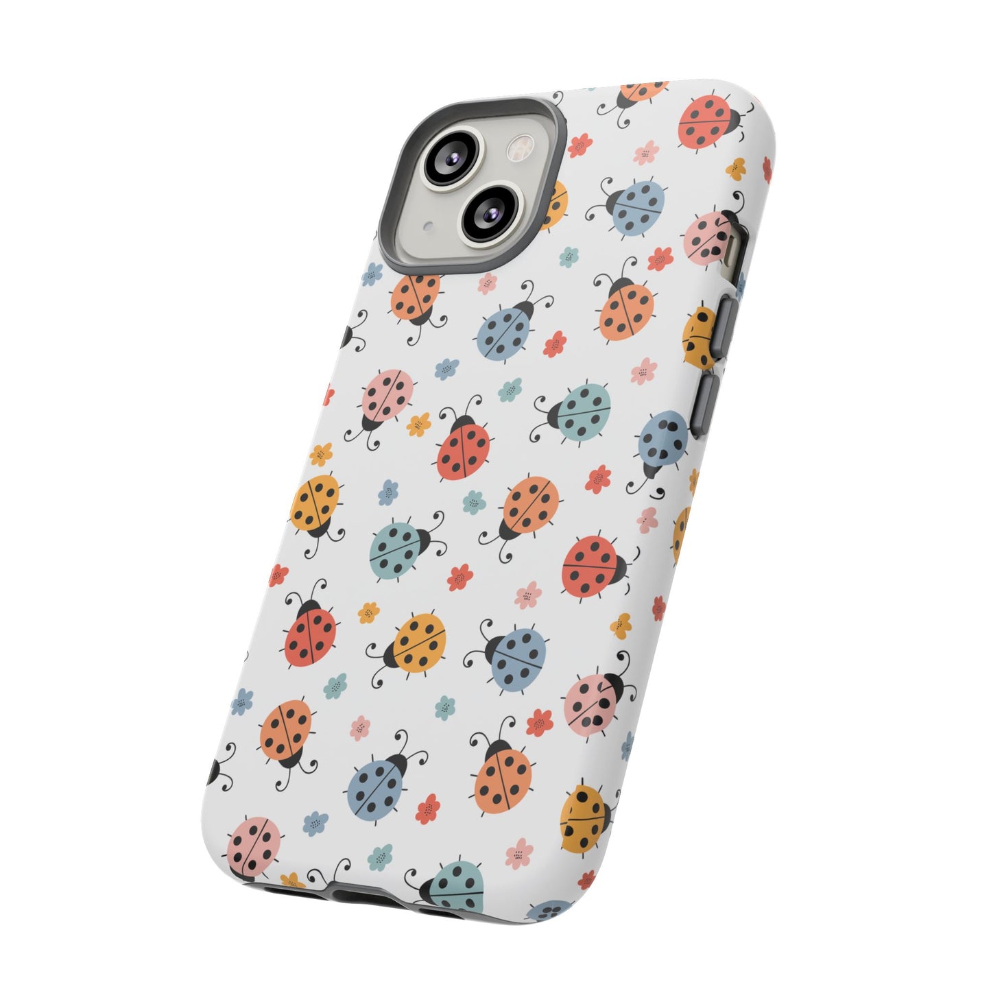 Ladybug Tough Phone Case - Cute Insect Aesthetic, Nature-Inspired Pattern Art, Compatible with iPhone, Galaxy, and Google Phones