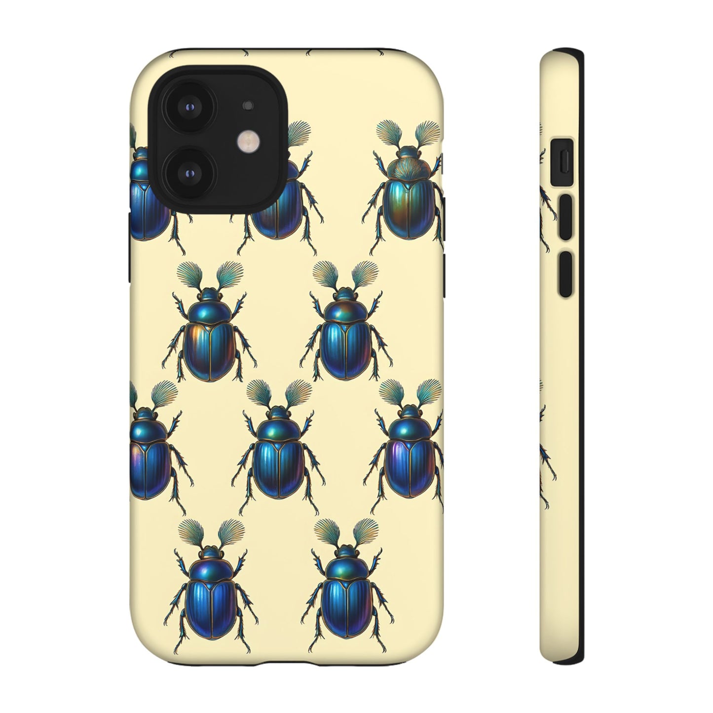 Beetle Tough Phone Case - Nature-Inspired Insect Art, Vintage Bug Pattern Design, Compatible with iPhone, Galaxy, and Google Phones