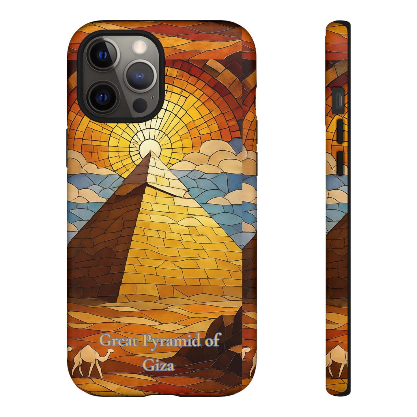 Great Pyramid of Giza Tough Phone Case - Ancient Egypt Aesthetic, World Wonder Art Design, Compatible with iPhone, Galaxy, and Google Phones