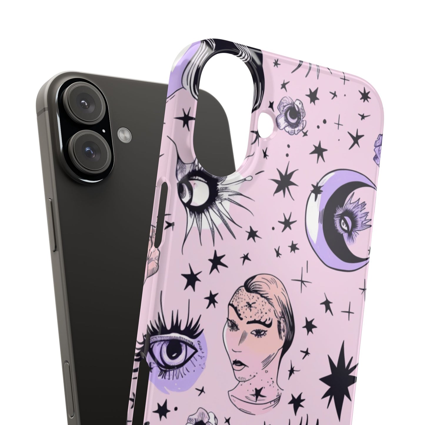 Celestial Slim Phone Cases - Stylish Cosmic Design, Personalized Phone Protectors, Astrology Gifts, Unique Phone Accessories, Moon & Stars