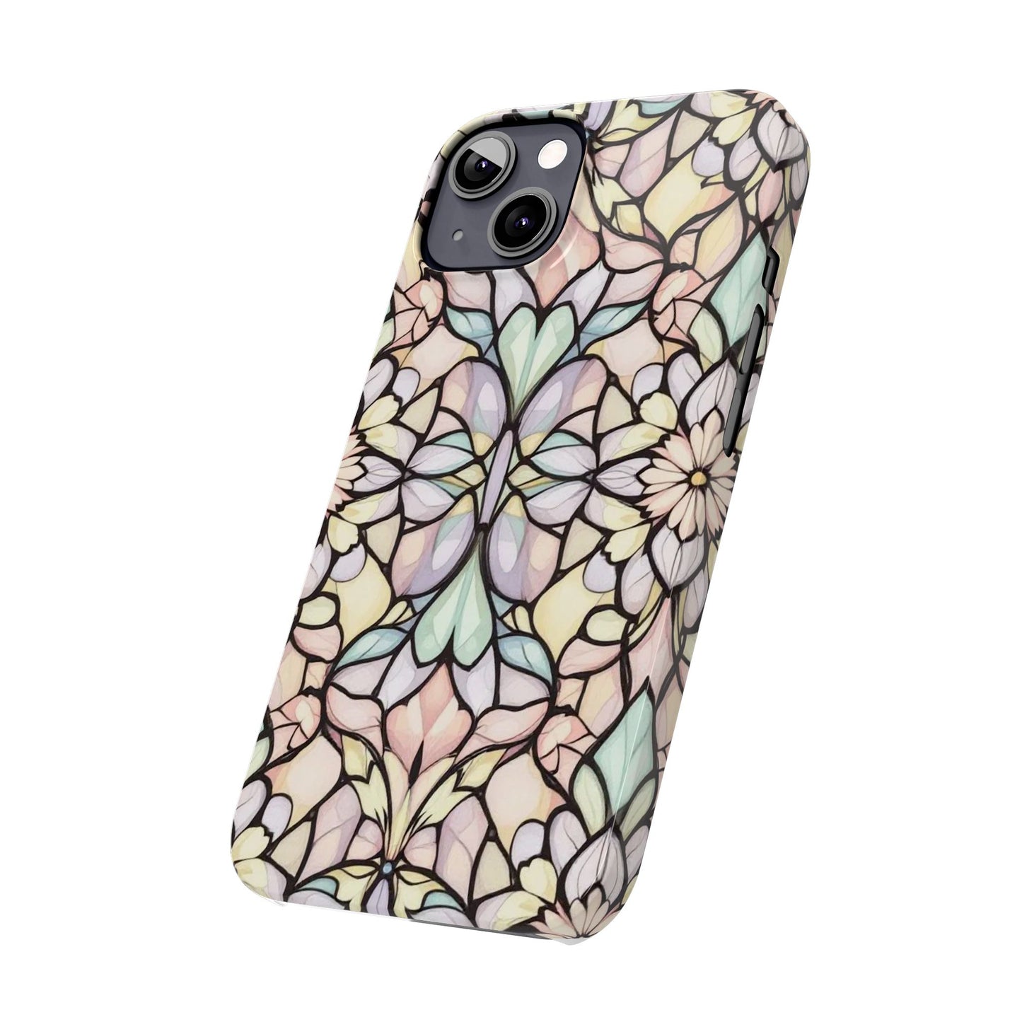 Floral Pattern Slim Phone Case - Perfect Gift for Nature Lovers, Stylish Accessory, Mobile Protection, Unique Design, Spring Vibes