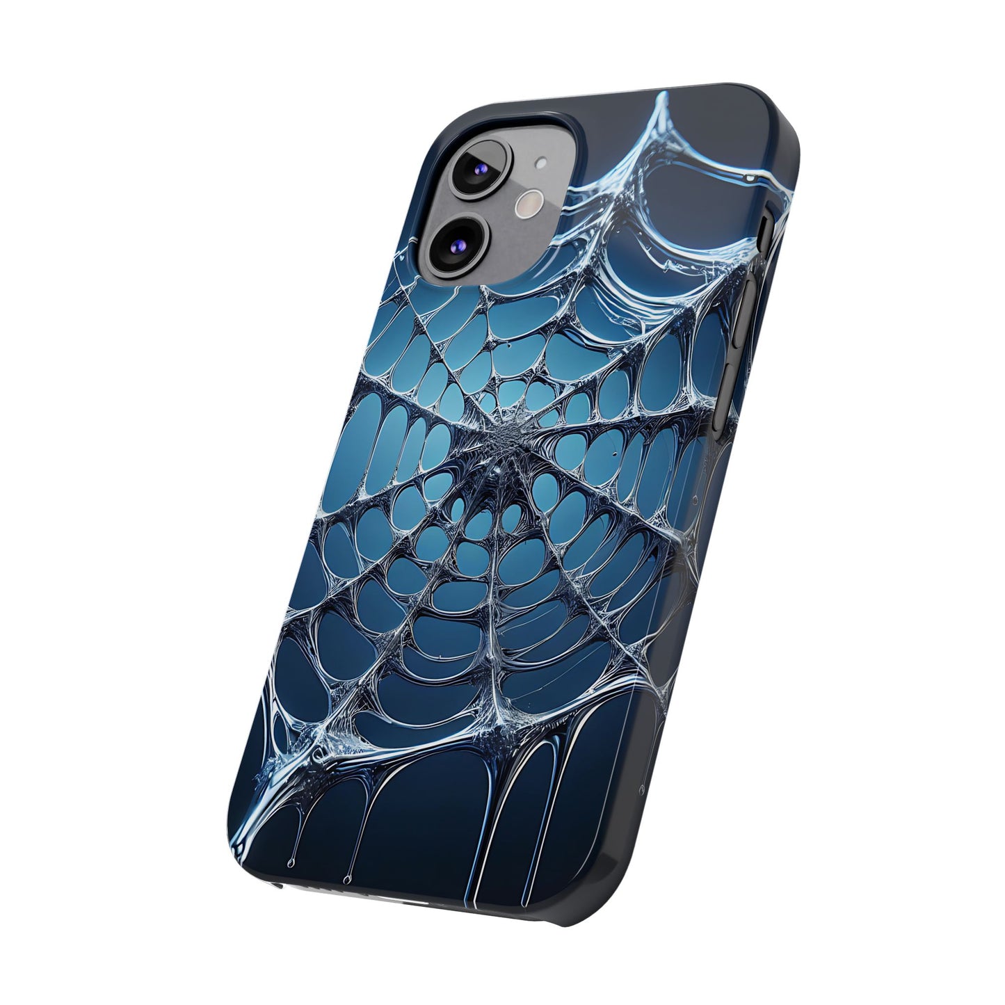 Spider Web Slim Phone Case - Artistic Design for Halloween, Unique Gift, Phone Accessories, Trendy Tech Style, Eco-Friendly Case