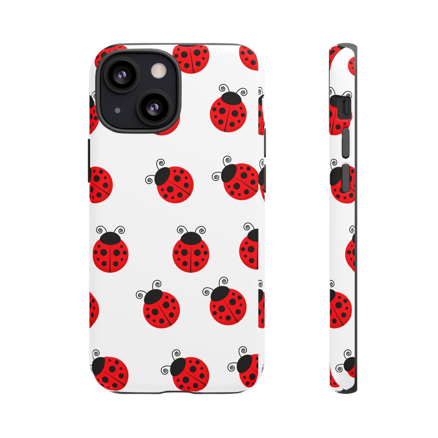 Ladybug Tough Phone Case - Cute Insect Aesthetic, Nature-Inspired Pattern Art, Compatible with iPhone, Galaxy, and Google Phones