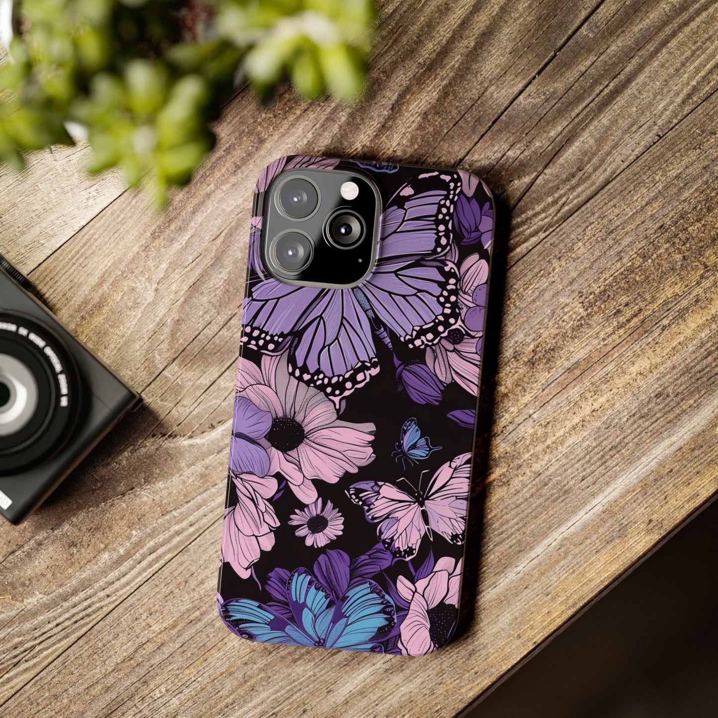 Butterfly Floral Phone Case | Slim Phone Cases for Nature Lovers, Floral Gifts, Trendy Accessories, Spring Vibes, Unique Phone Cover