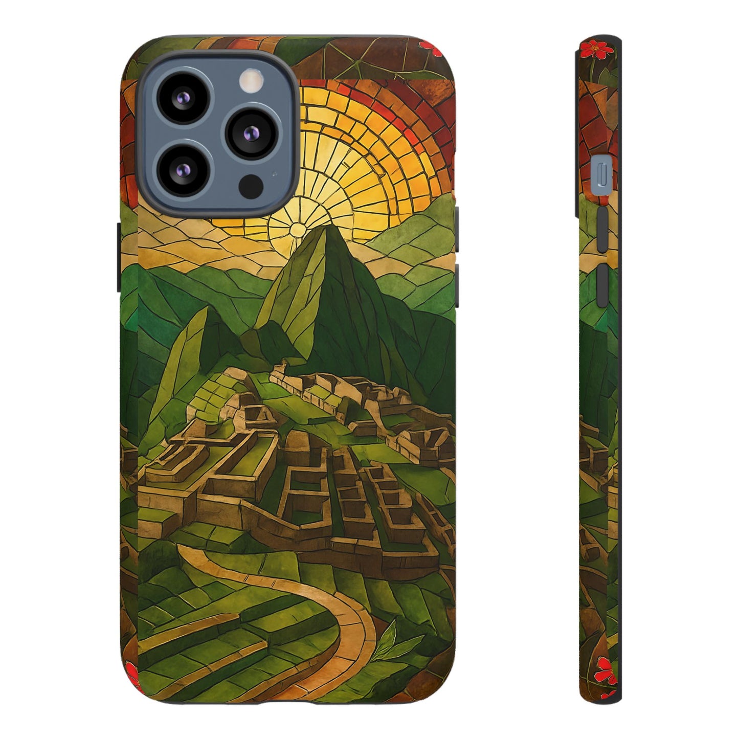 Inca Ruins Tough Phone Case - Machu Picchu Landmark Design, Historic Peru Travel Aesthetic Compatible with iPhone, Galaxy, and Google Phones