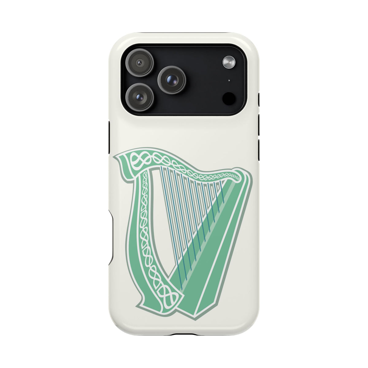Irish Harp Magnetic Phone Case, Celtic Heritage Ireland Symbol Art Compatible with iPhone 17, 16, 15, 14, 13