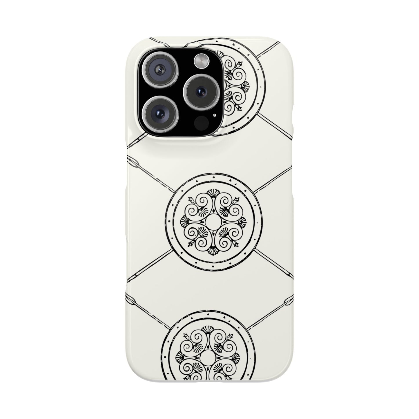 Celtic Pattern Slim Phone Case, St Patrick Design Phone Cover, Irish Heritage Art Compatible with iPhone 17, 16, 15, 14, 13, 12, 11