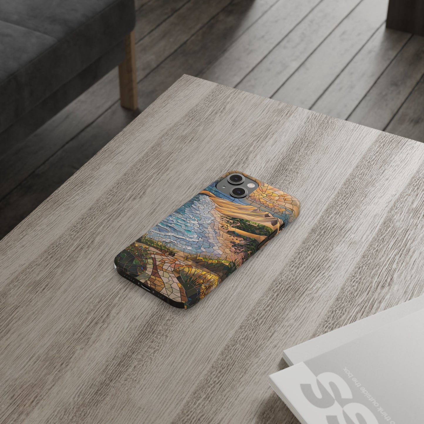 Indiana Dunes National Park Michigan Slim Phone Case, Mosaic Phone Case, East U.S. Nature Art, Coastal Chic, Ocean Lovers, Nature Inspired