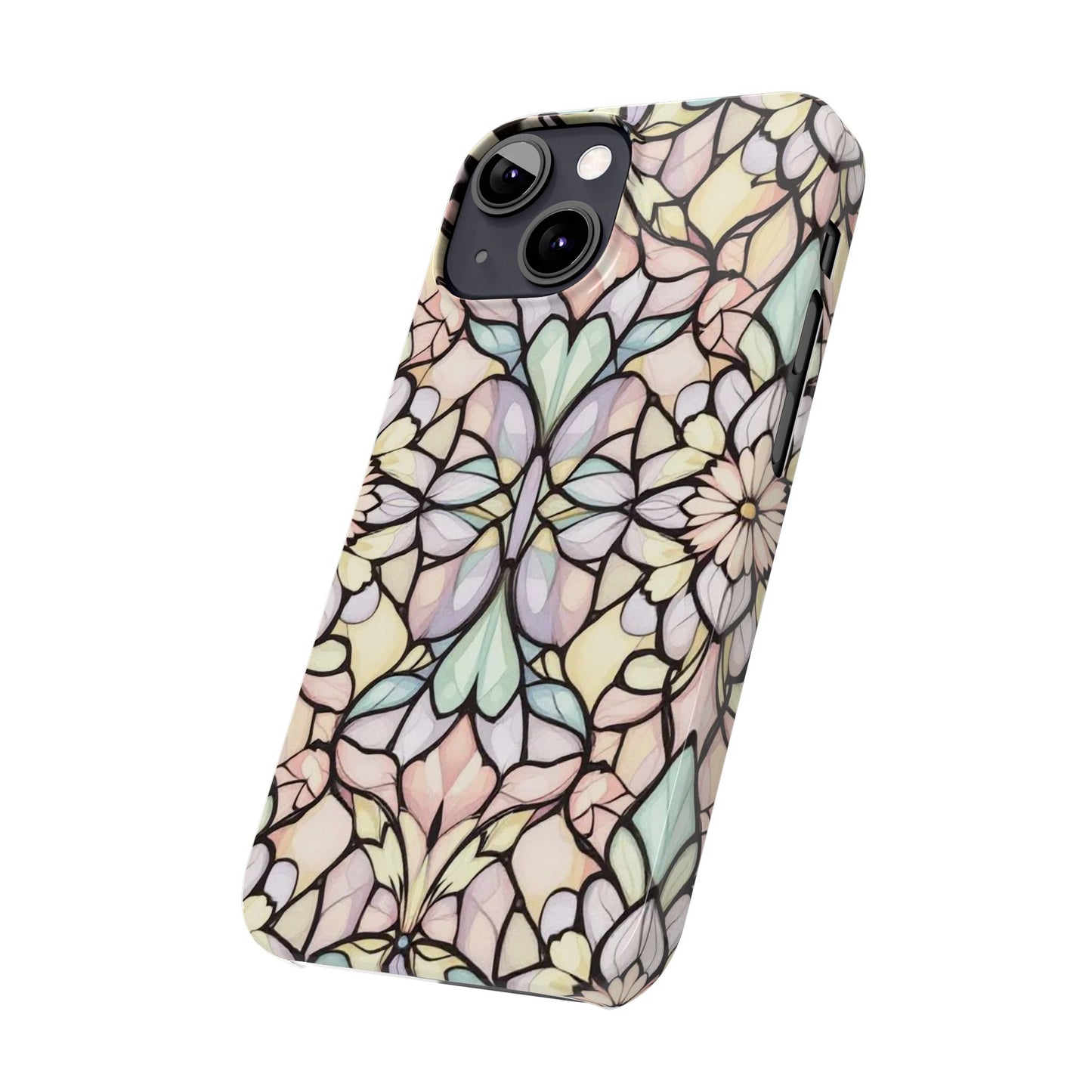 Floral Pattern Slim Phone Case - Perfect Gift for Nature Lovers, Stylish Accessory, Mobile Protection, Unique Design, Spring Vibes