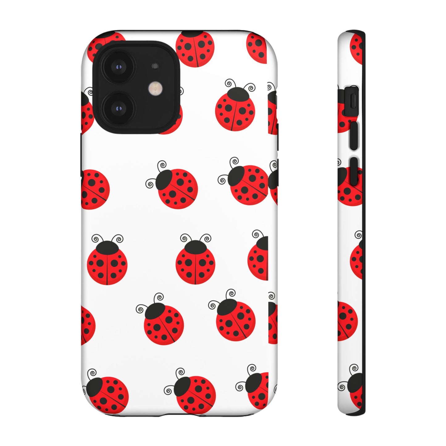 Ladybug Tough Phone Case - Cute Insect Aesthetic, Nature-Inspired Pattern Art, Compatible with iPhone, Galaxy, and Google Phones
