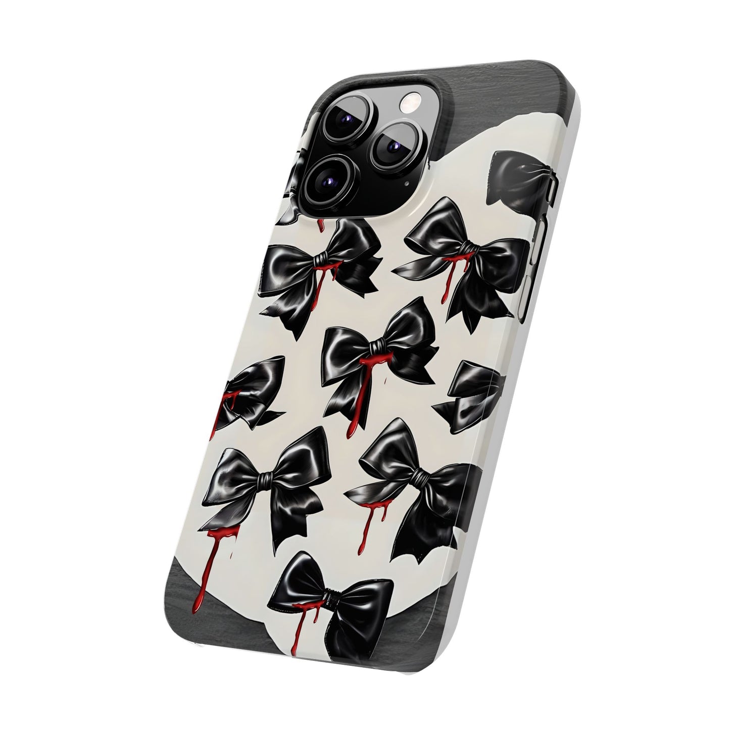 Spooky Halloween Slim Phone Case, Goth Coquette Aesthetic, Cute Horror Style, Perfect for Birthdays and Special Occasions
