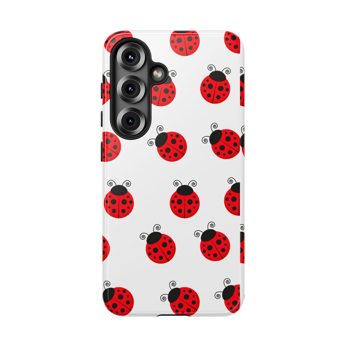 Ladybug Tough Phone Case - Cute Insect Aesthetic, Nature-Inspired Pattern Art, Compatible with iPhone, Galaxy, and Google Phones