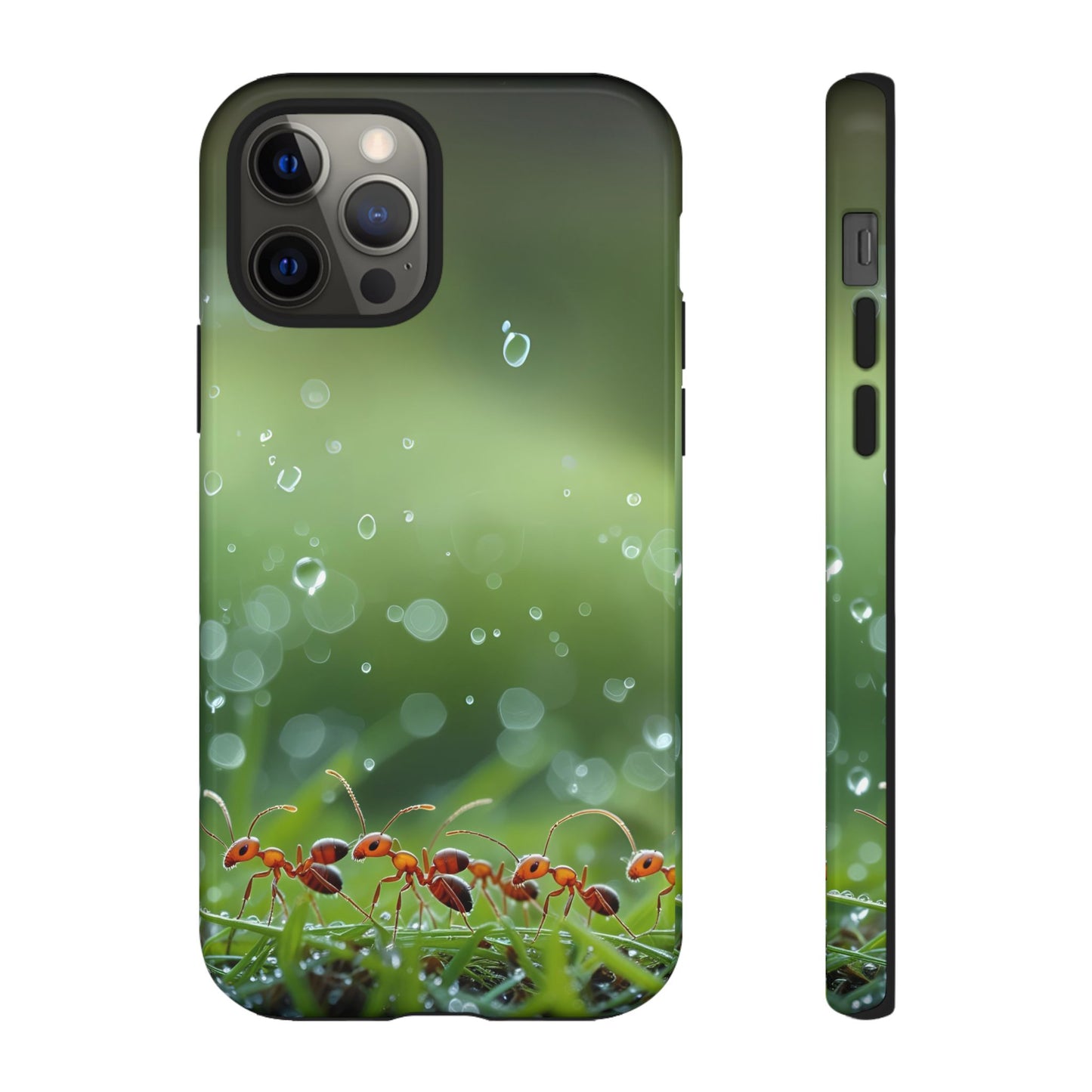 Marching Ant Pattern Tough Phone Case - Realistic Insect Art, Minimalist Nature Aesthetic, Compatible with iPhone, Galaxy, and Google Phones