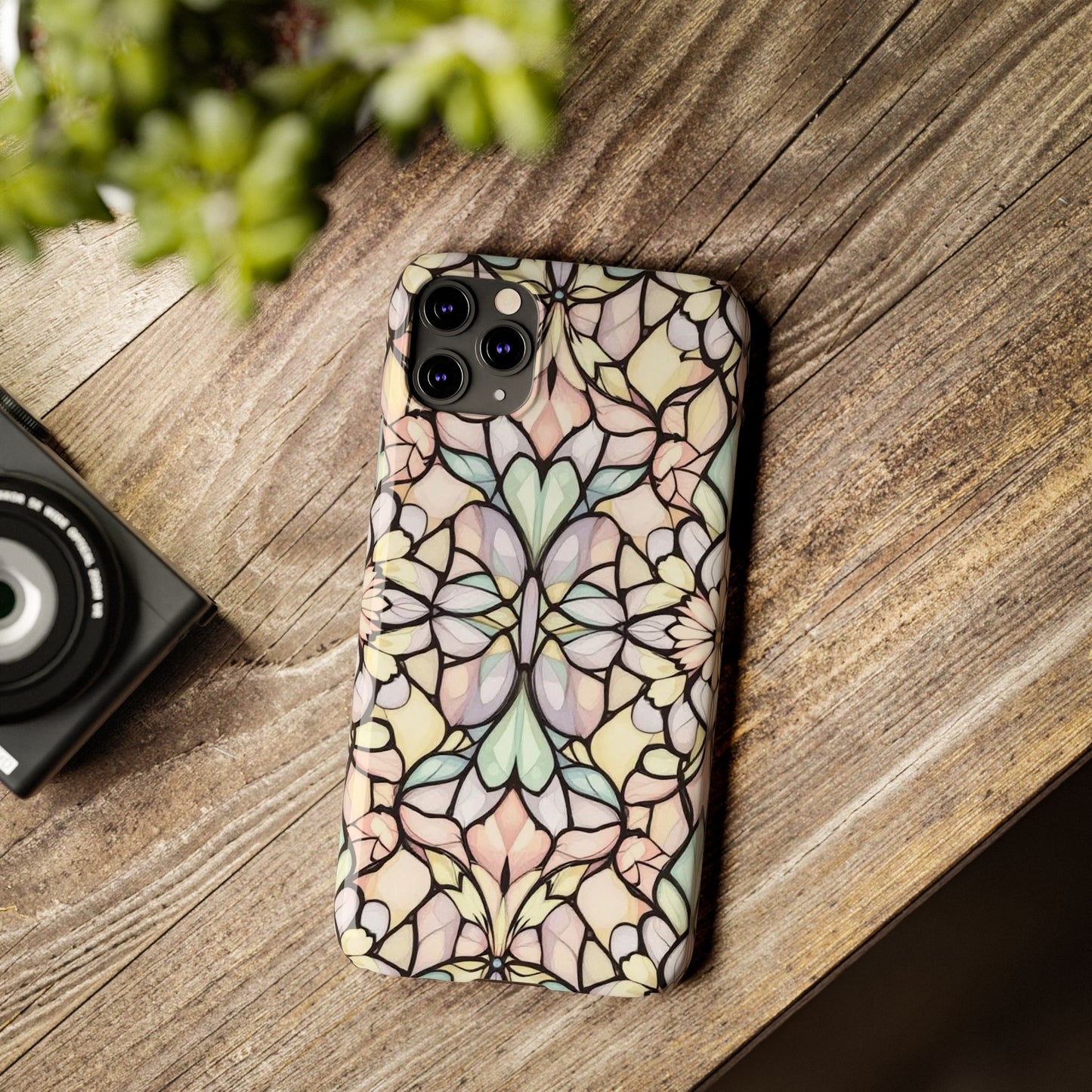 Floral Pattern Slim Phone Case - Perfect Gift for Nature Lovers, Stylish Accessory, Mobile Protection, Unique Design, Spring Vibes