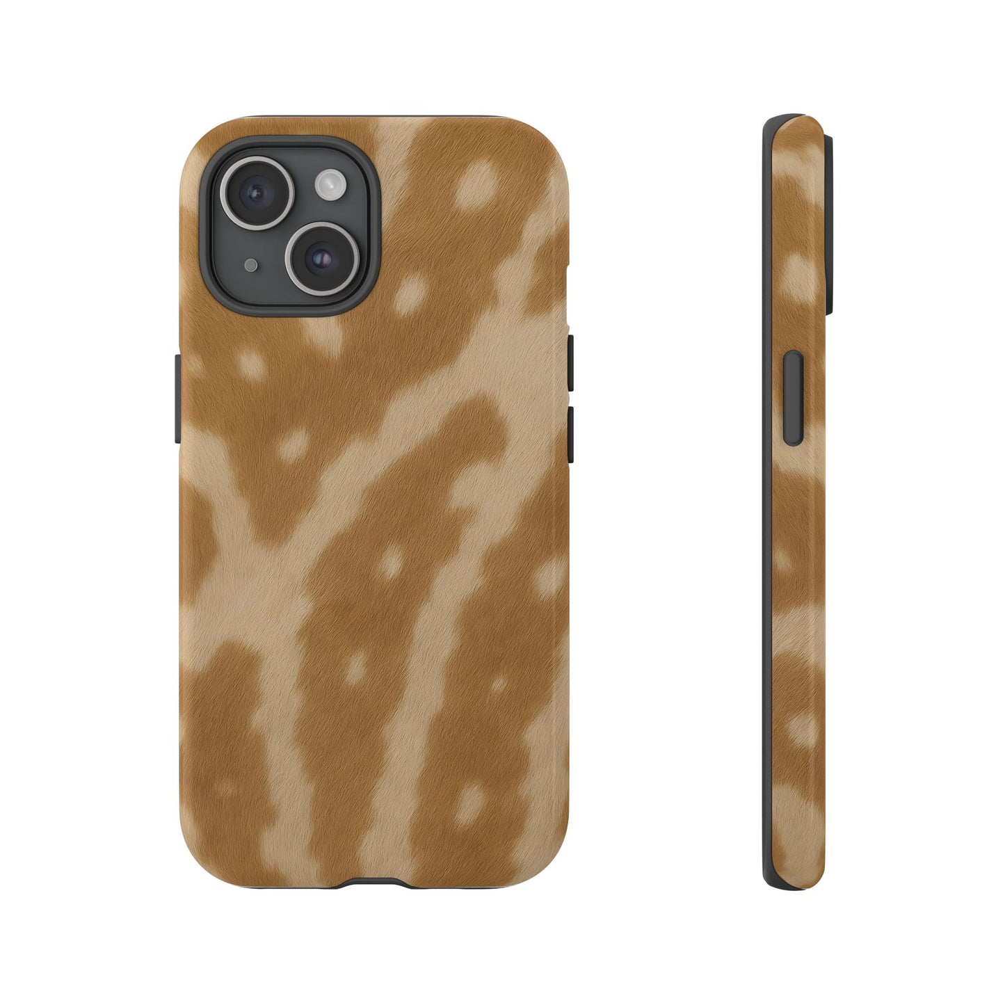 Giraffe Print Tough Phone Case, Animal Print, Protective Faux Skin Style Cover Compatible with iPhone 17, 16, 15, 14, 13, Galaxy, Google