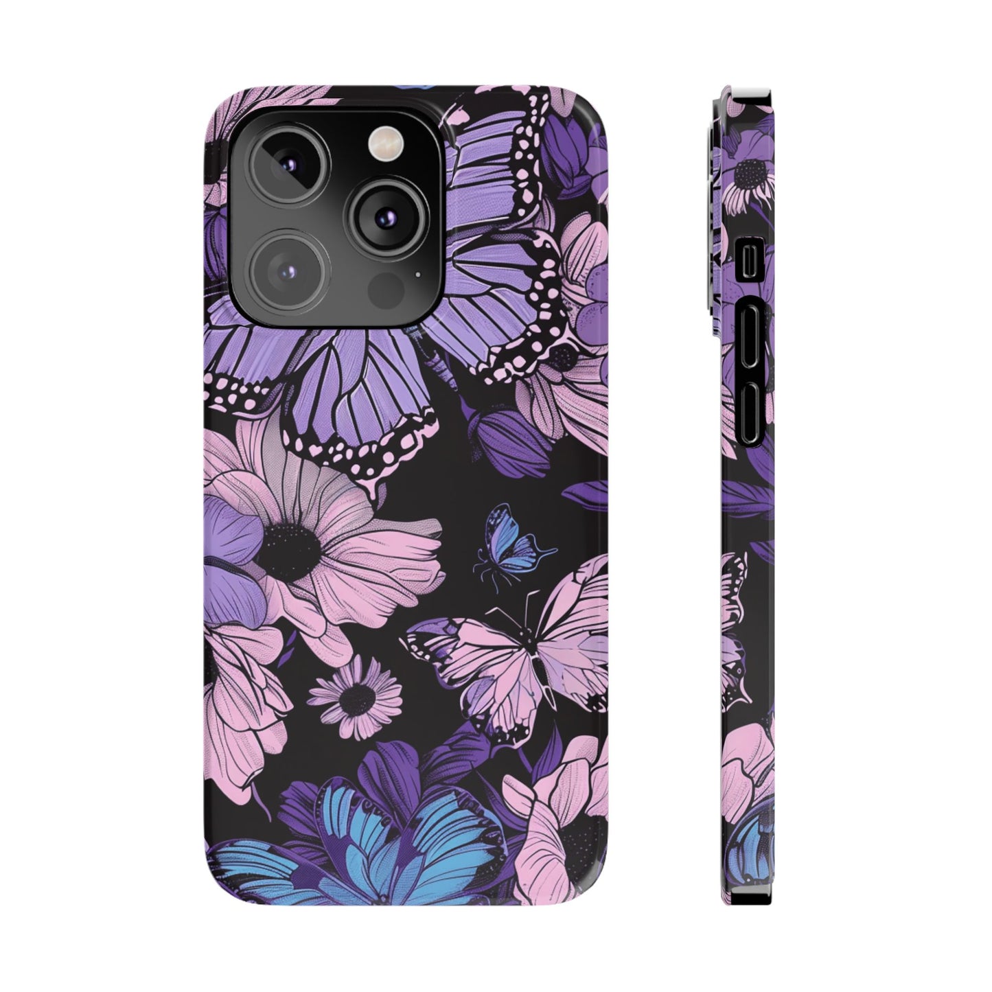 Butterfly Floral Phone Case | Slim Phone Cases for Nature Lovers, Floral Gifts, Trendy Accessories, Spring Vibes, Unique Phone Cover