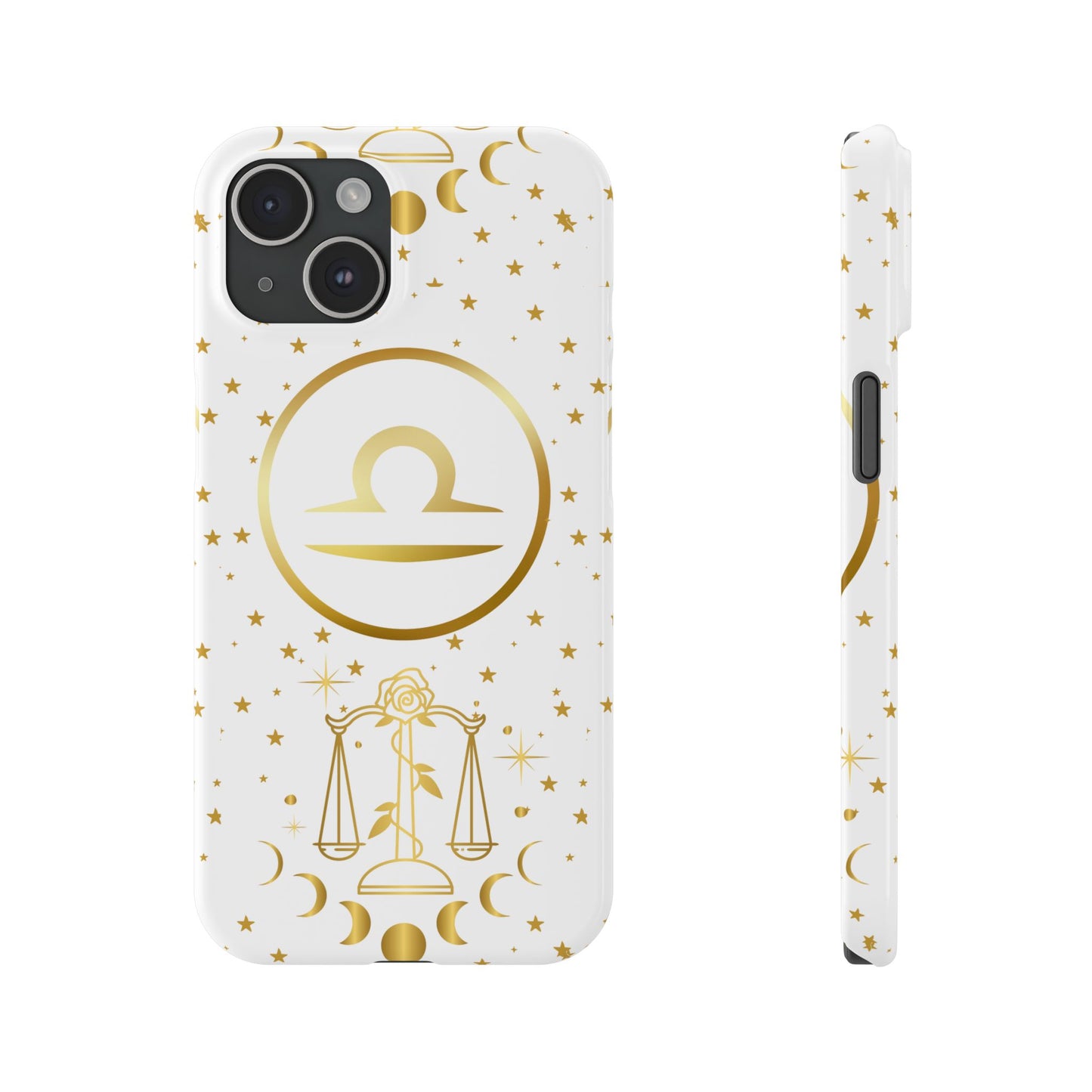 Libra Zodiac Slim Phone Case Astrology Gift for Her, Celestial Star Sign Cover, Birthday Gift, Compatible with iPhone 17, 16, 15, 14, 13