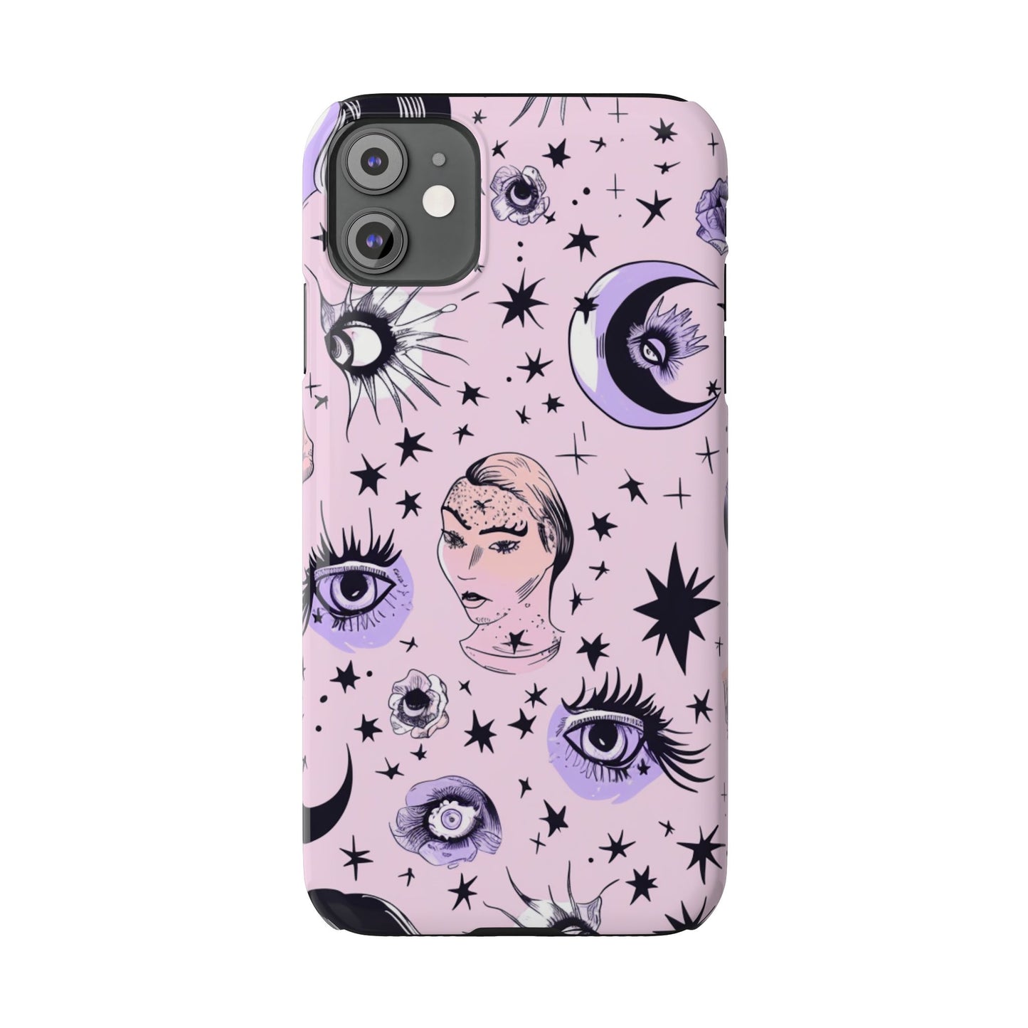 Celestial Slim Phone Cases - Stylish Cosmic Design, Personalized Phone Protectors, Astrology Gifts, Unique Phone Accessories, Moon & Stars