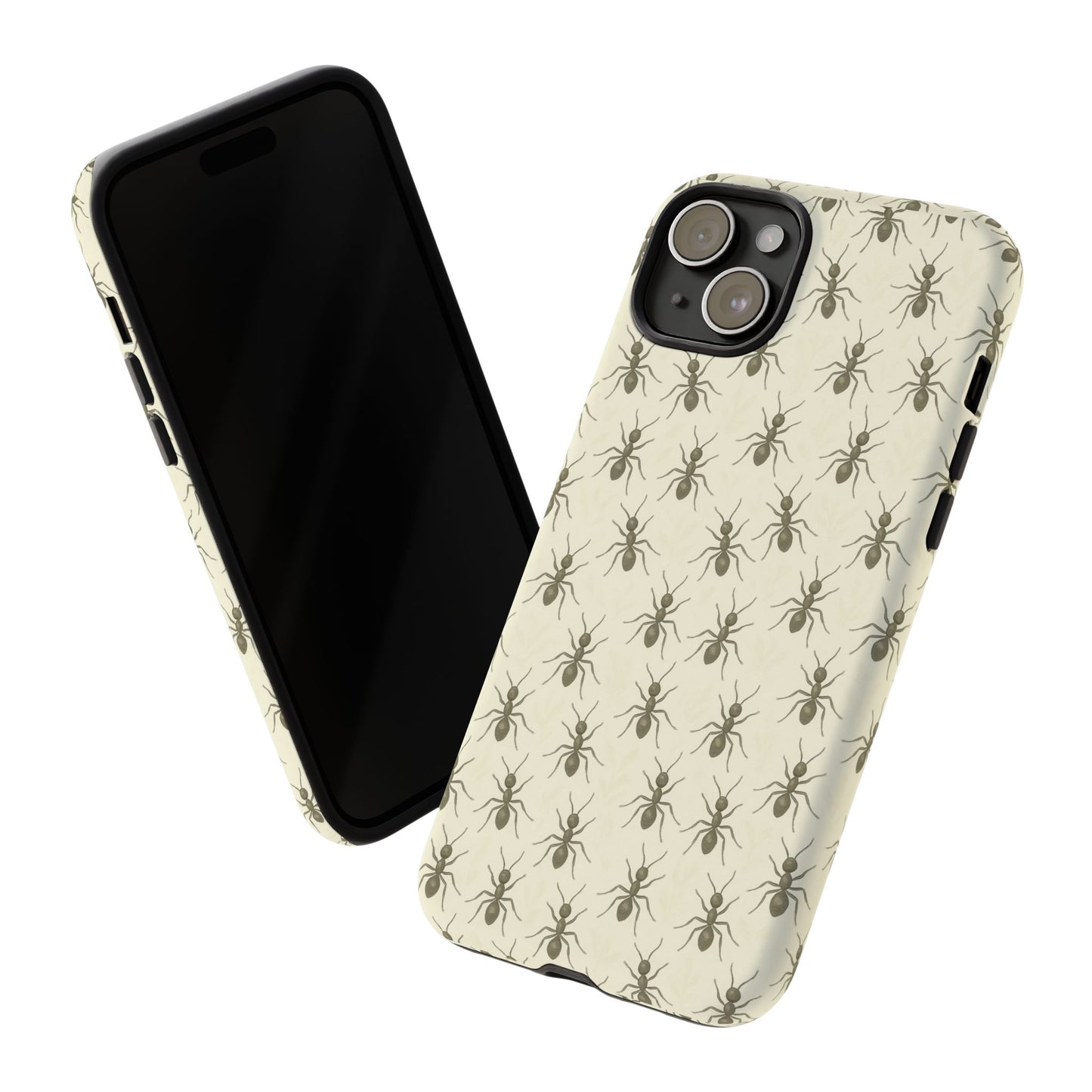 Marching Ant Pattern Tough Phone Case - Realistic Insect Art, Minimalist Nature Aesthetic, Compatible with iPhone, Galaxy, and Google Phones