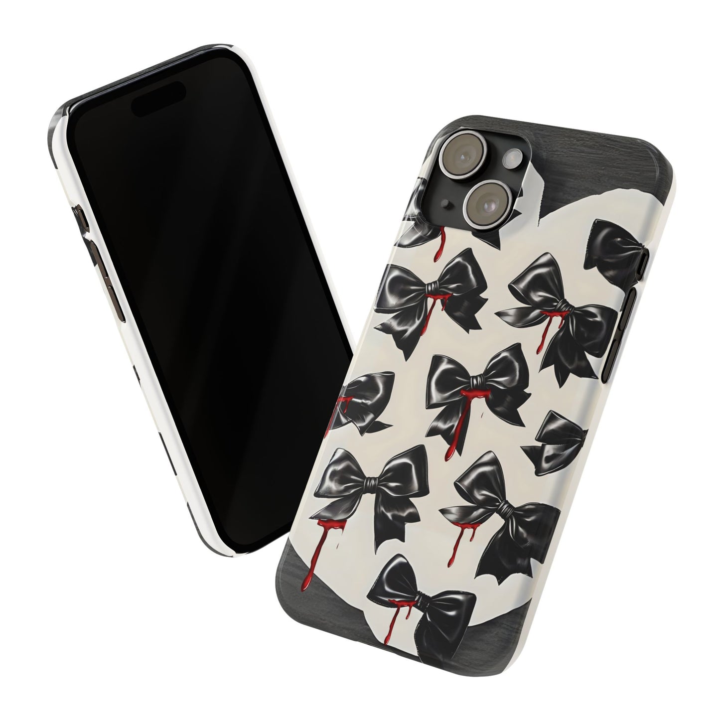 Spooky Halloween Slim Phone Case, Goth Coquette Aesthetic, Cute Horror Style, Perfect for Birthdays and Special Occasions