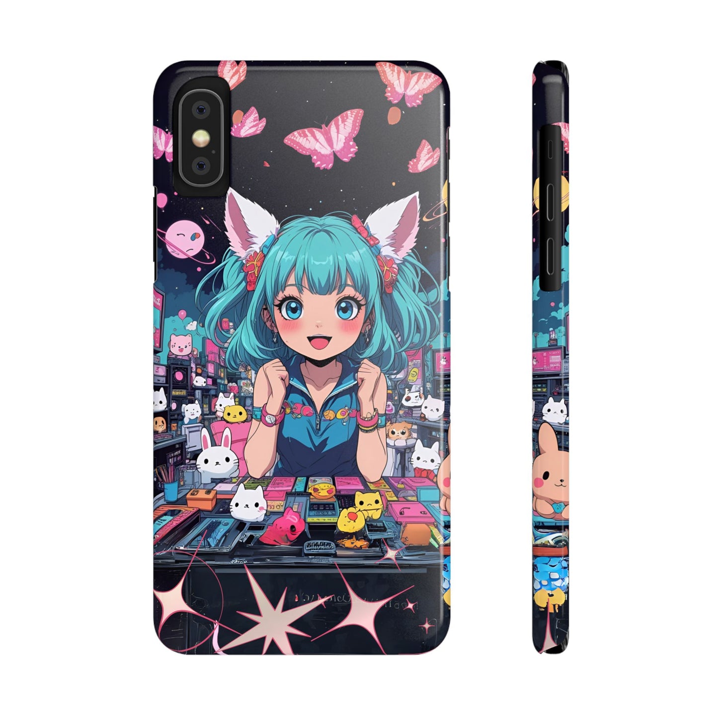 Cute Slim Phone Case, Kawaii Anime Phone Case, Aesthetic Phone Cover, Gift for Anime Lovers, Fun Mobile Accessory