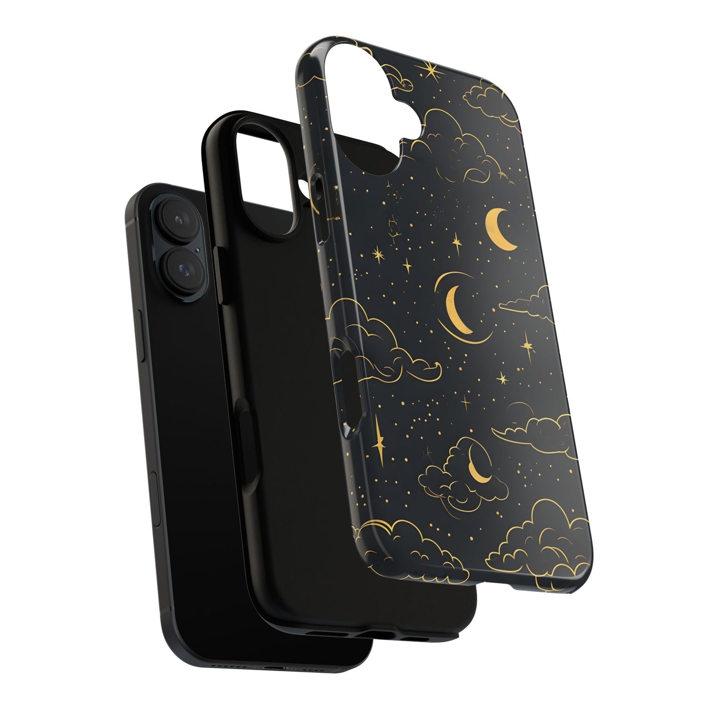 Celestial Tough Phone Case, Starry Night Design, Cozy Vibe, Gift for Space Lovers, Compatible with iPhone 17, 16, 15, 14, 13, Galaxy, Google