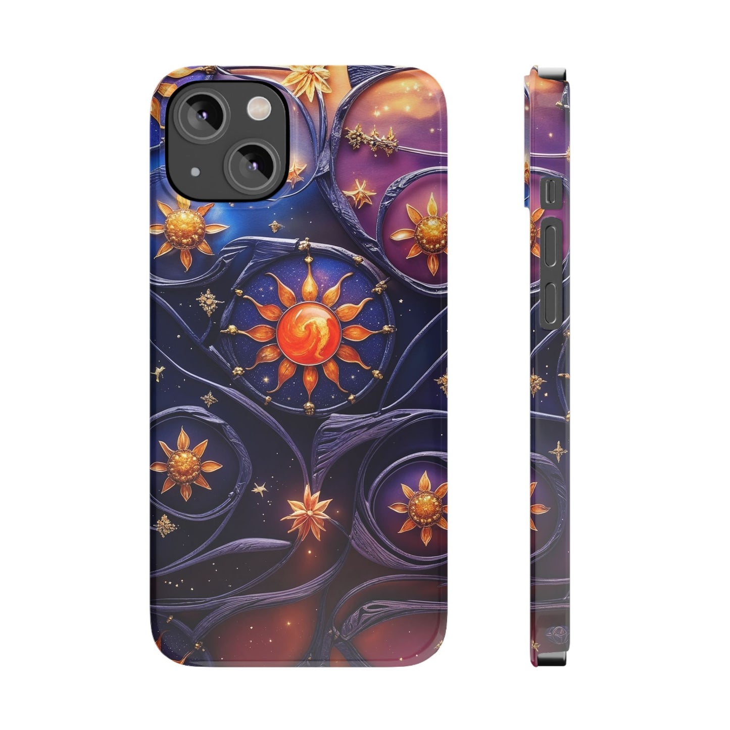Celestial Slim Phone Cases, Starry Sky Phone Cover, Zodiac Design, Astrology Gift, Cosmic Phone Accessories