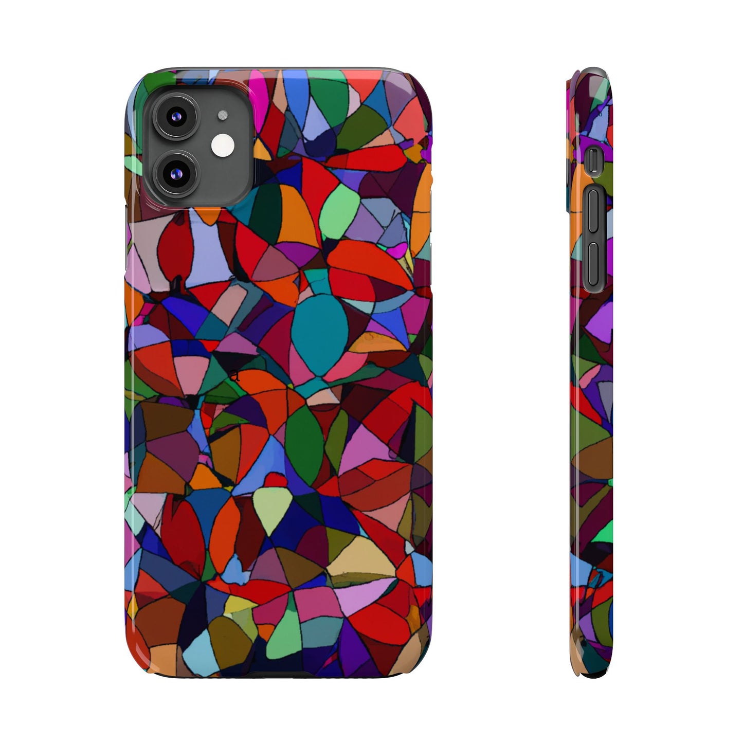 Colorful Stained Glass Modern Abstract- Colorful Art, Stylish Accessory, Fun Gift, Unique Design, Phone Protection