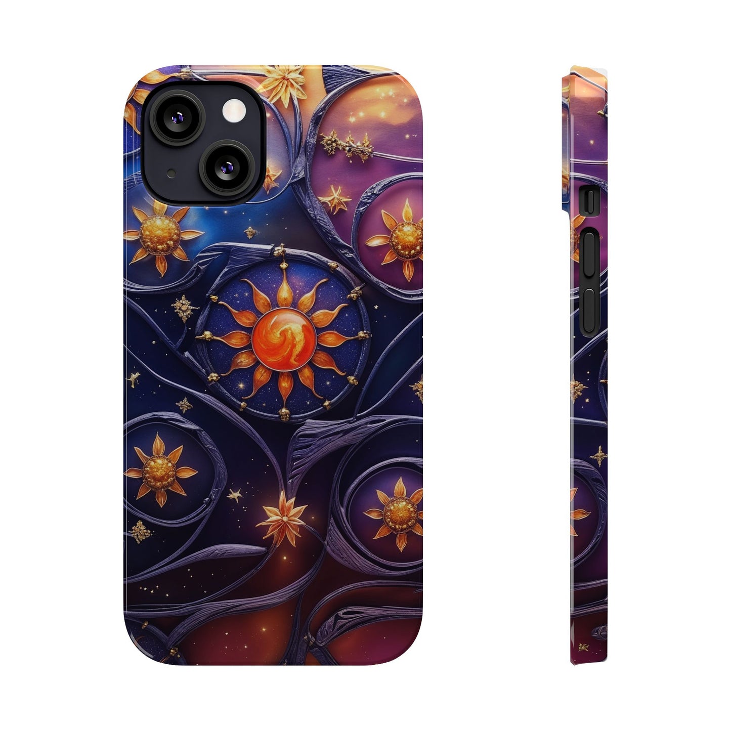 Celestial Slim Phone Cases, Starry Sky Phone Cover, Zodiac Design, Astrology Gift, Cosmic Phone Accessories