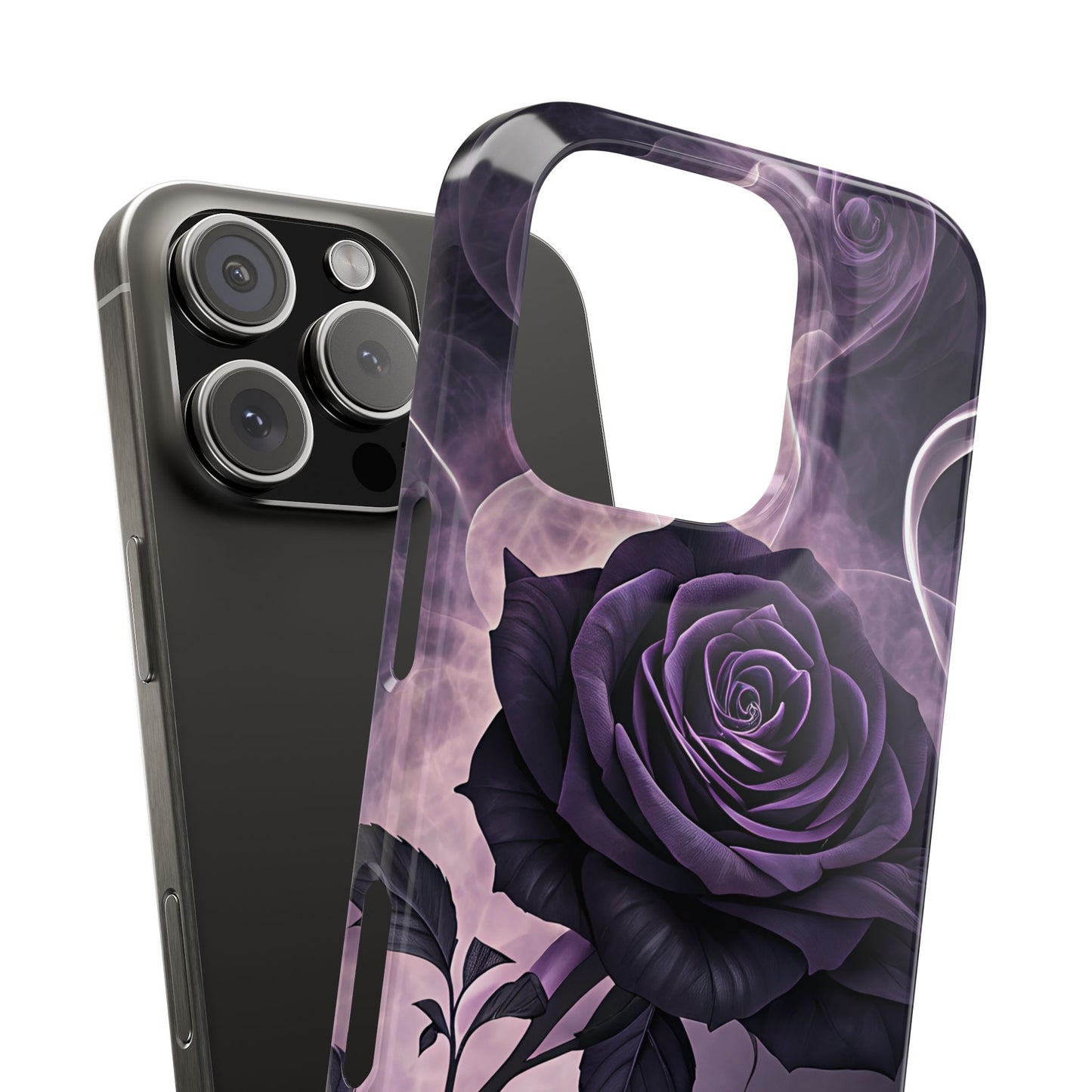 Elegant Purple Rose Phone Cases, Stylish Slim Cases for Flower Lovers, Floral Accessories, Birthday Gifts, Unique Phone Covers