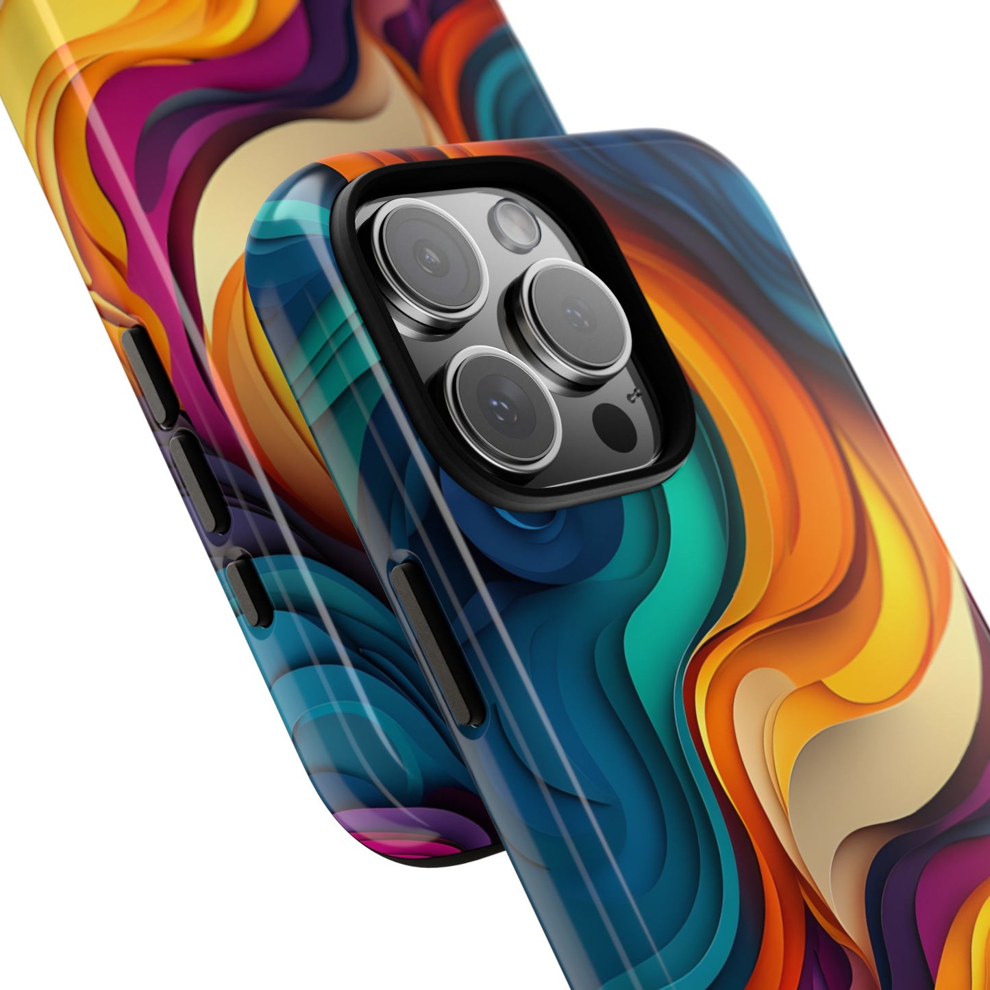 Colorful Modern Art Phone Case, Bold Abstract Swirl Design for iPhone, Samsung, Google Pixel Vibrant Artistic Phone CoverPerfect Gift Idea