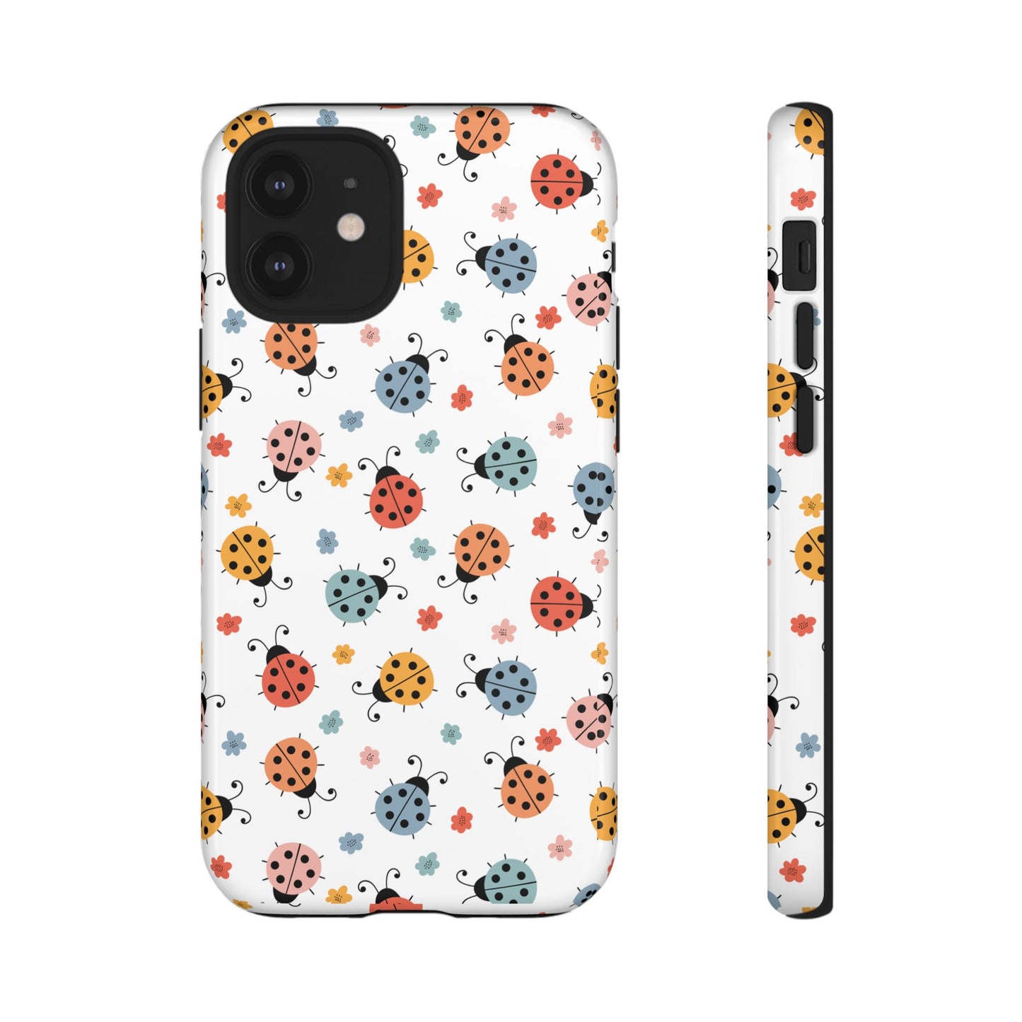 Ladybug Tough Phone Case - Cute Insect Aesthetic, Nature-Inspired Pattern Art, Compatible with iPhone, Galaxy, and Google Phones