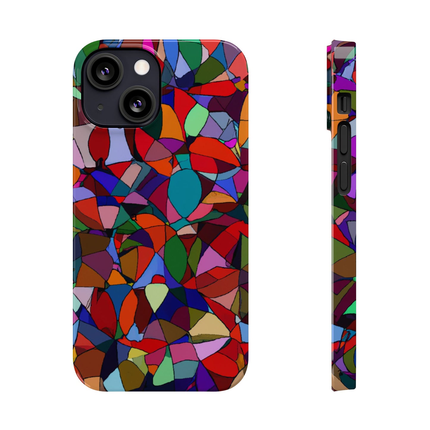 Colorful Stained Glass Modern Abstract- Colorful Art, Stylish Accessory, Fun Gift, Unique Design, Phone Protection