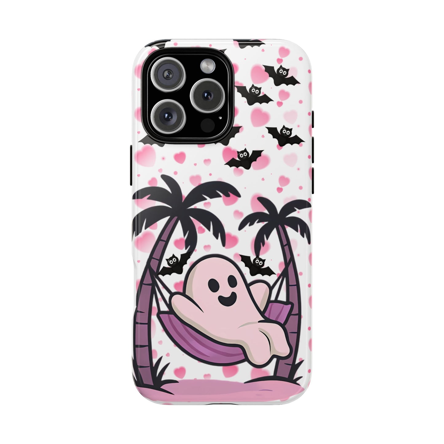 Summerween Phone Case, Coquette Ghost Phone Case, Funny Spooky Cute Case, Pink Halloween Aesthetic, Beachy Spooky Vibe Gift