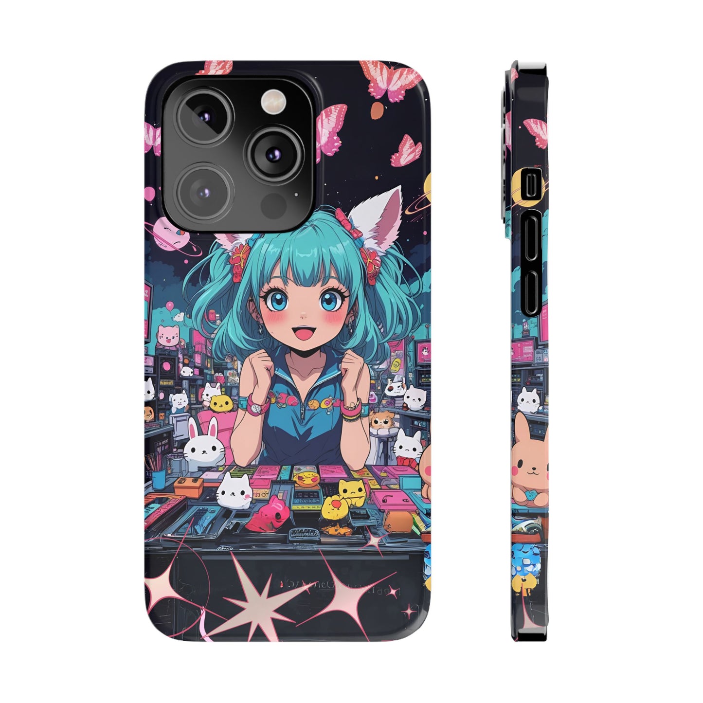 Cute Slim Phone Case, Kawaii Anime Phone Case, Aesthetic Phone Cover, Gift for Anime Lovers, Fun Mobile Accessory