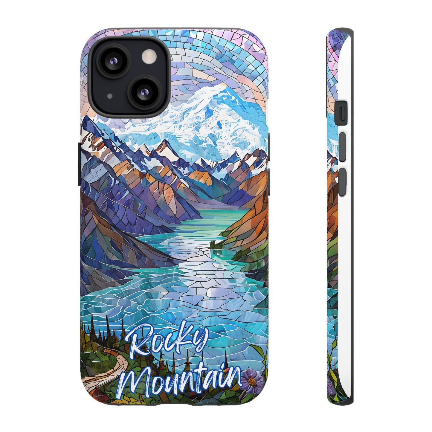 Rocky Mountain National Park Colorado Phone Case, Mosaic Phone Case, Mountain Nature Art, National Park Gift, Scenic Forest Phone Cover