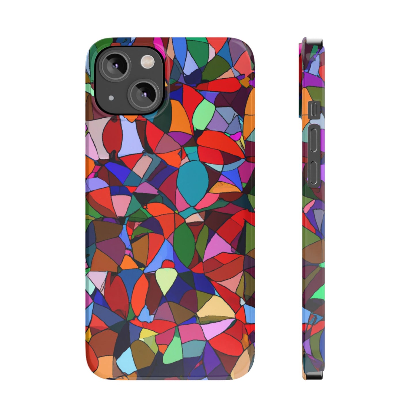 Colorful Stained Glass Modern Abstract- Colorful Art, Stylish Accessory, Fun Gift, Unique Design, Phone Protection
