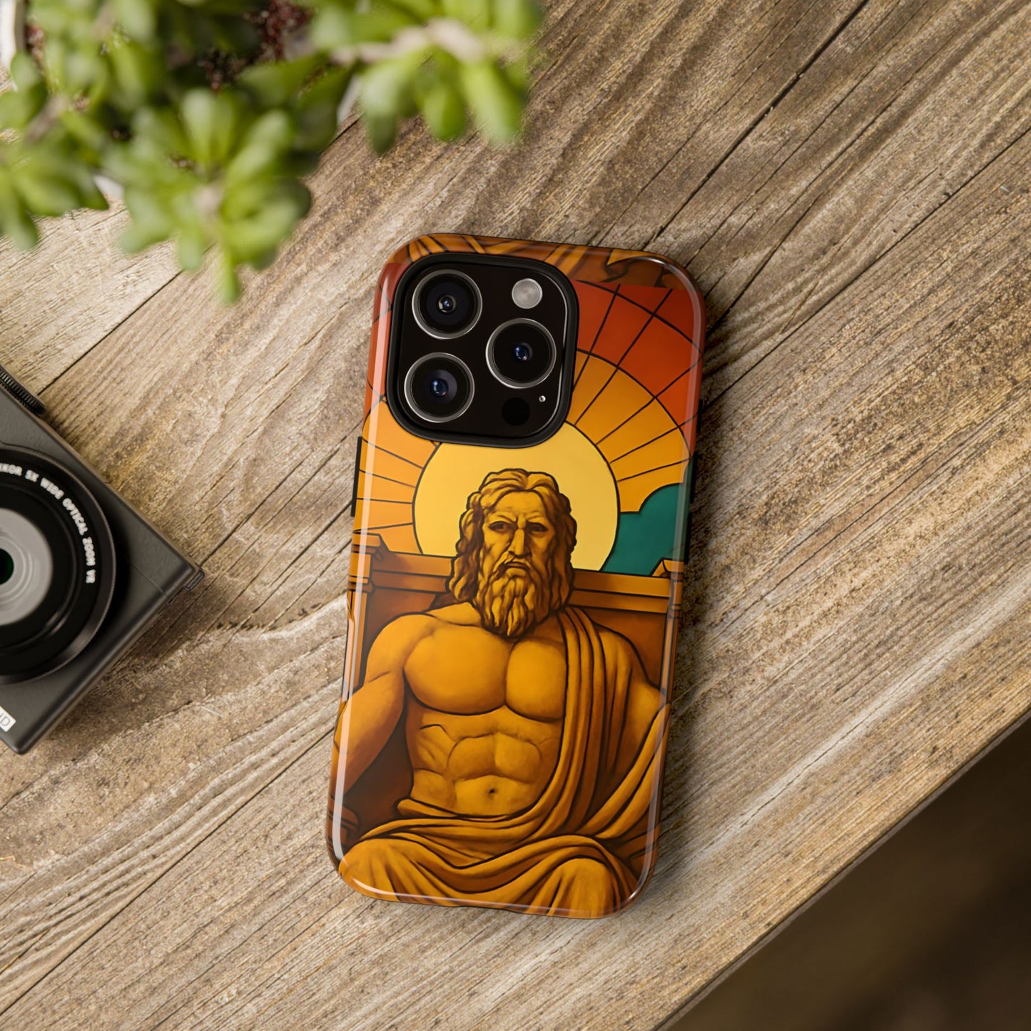 Olympia Zeus Statue Tough Phone Case - Classic Greek Art Design, Historic World Wonder Aesthetic, Compatible with iPhone, Galaxy, and Google