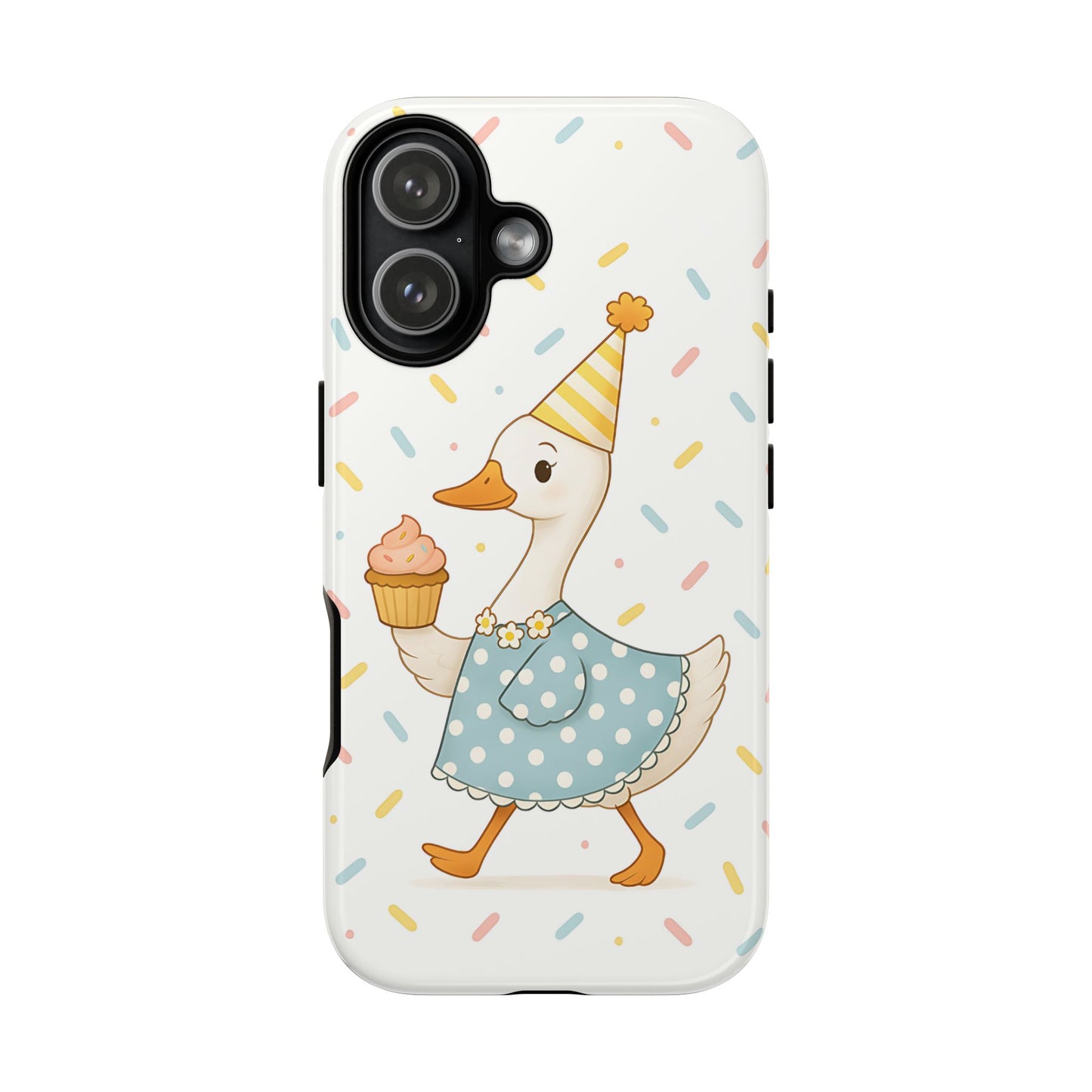 Birthday Goose Tough Phone Case, Party Animal Gift Idea, Silly Goose Compatible with iPhone 17, 16, 15, 14, 13, Galaxy, Google