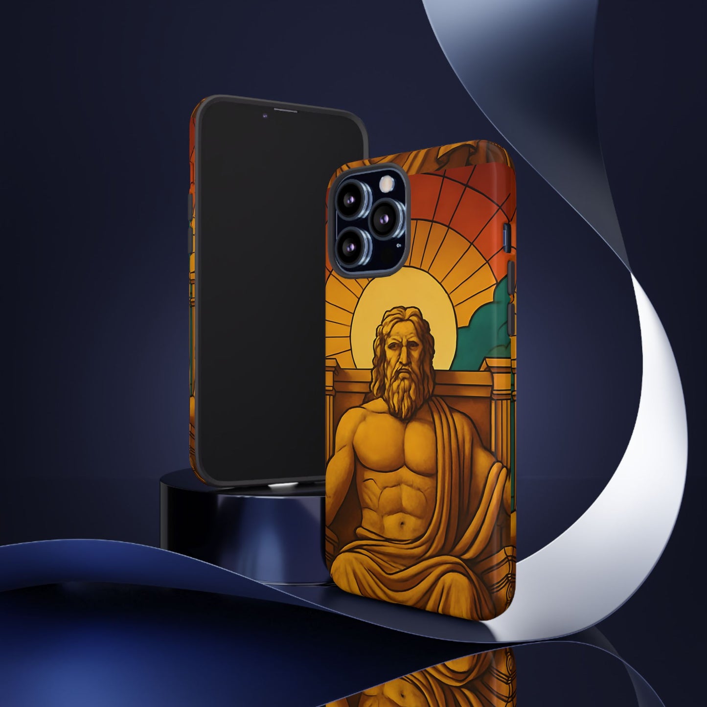 Olympia Zeus Statue Tough Phone Case - Classic Greek Art Design, Historic World Wonder Aesthetic, Compatible with iPhone, Galaxy, and Google