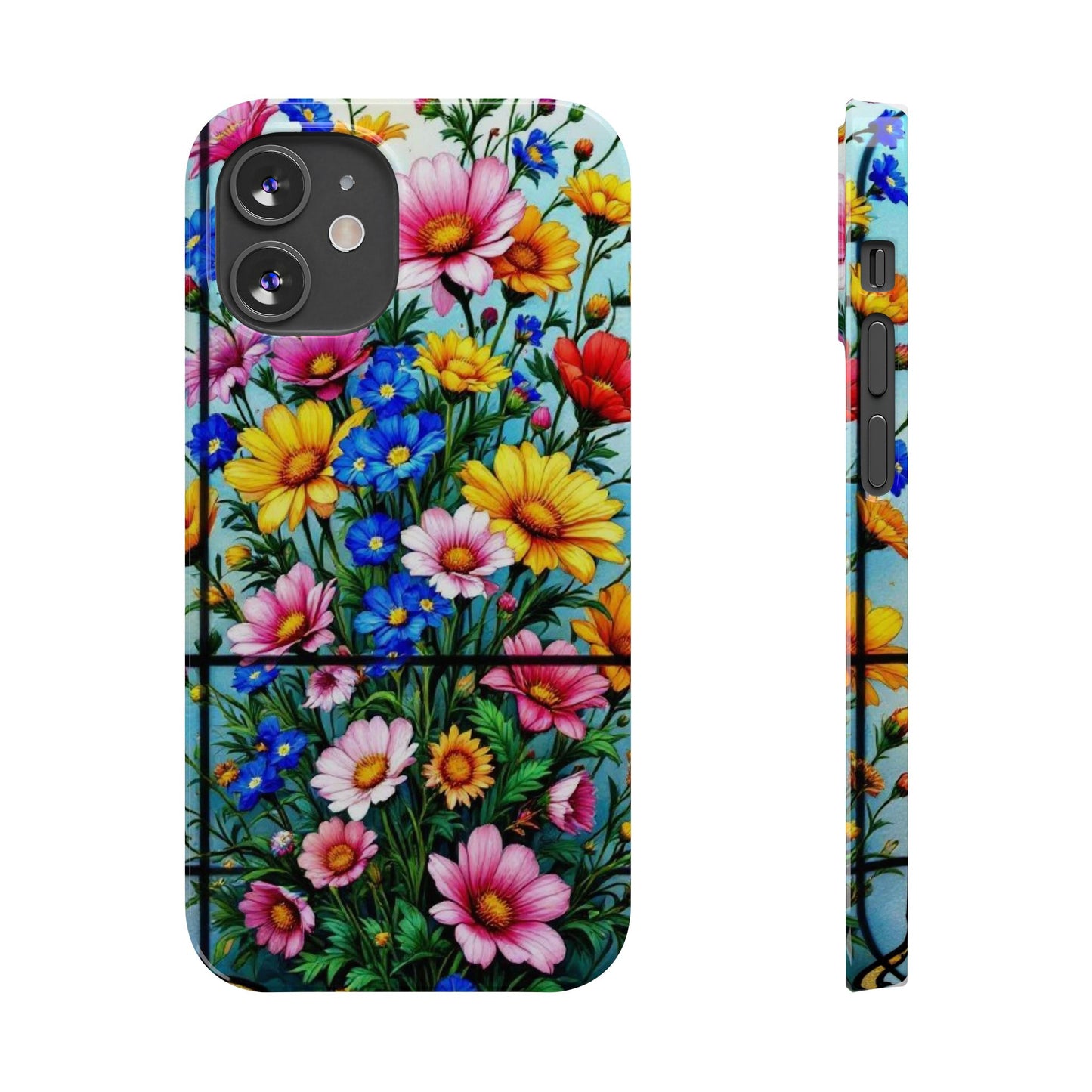 Vibrant Floral Slim Phone Cases | Cute Phone Cover Gifts for Nature Lovers, Spring Decor, Birthday or Holiday Gifts, Flower Design
